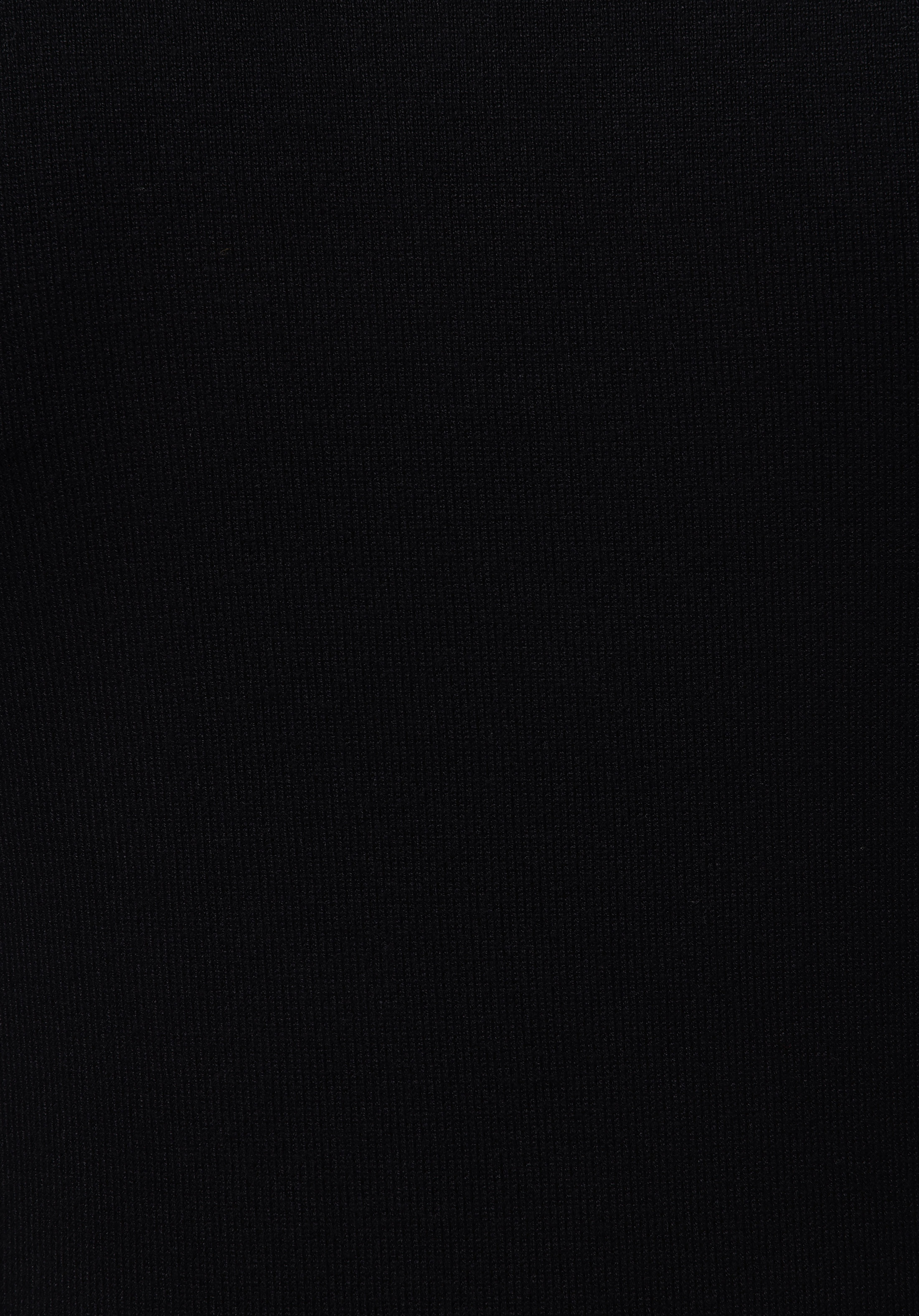 Slim Fit Polo Yaka Düz Kadın Siyah Kazak
