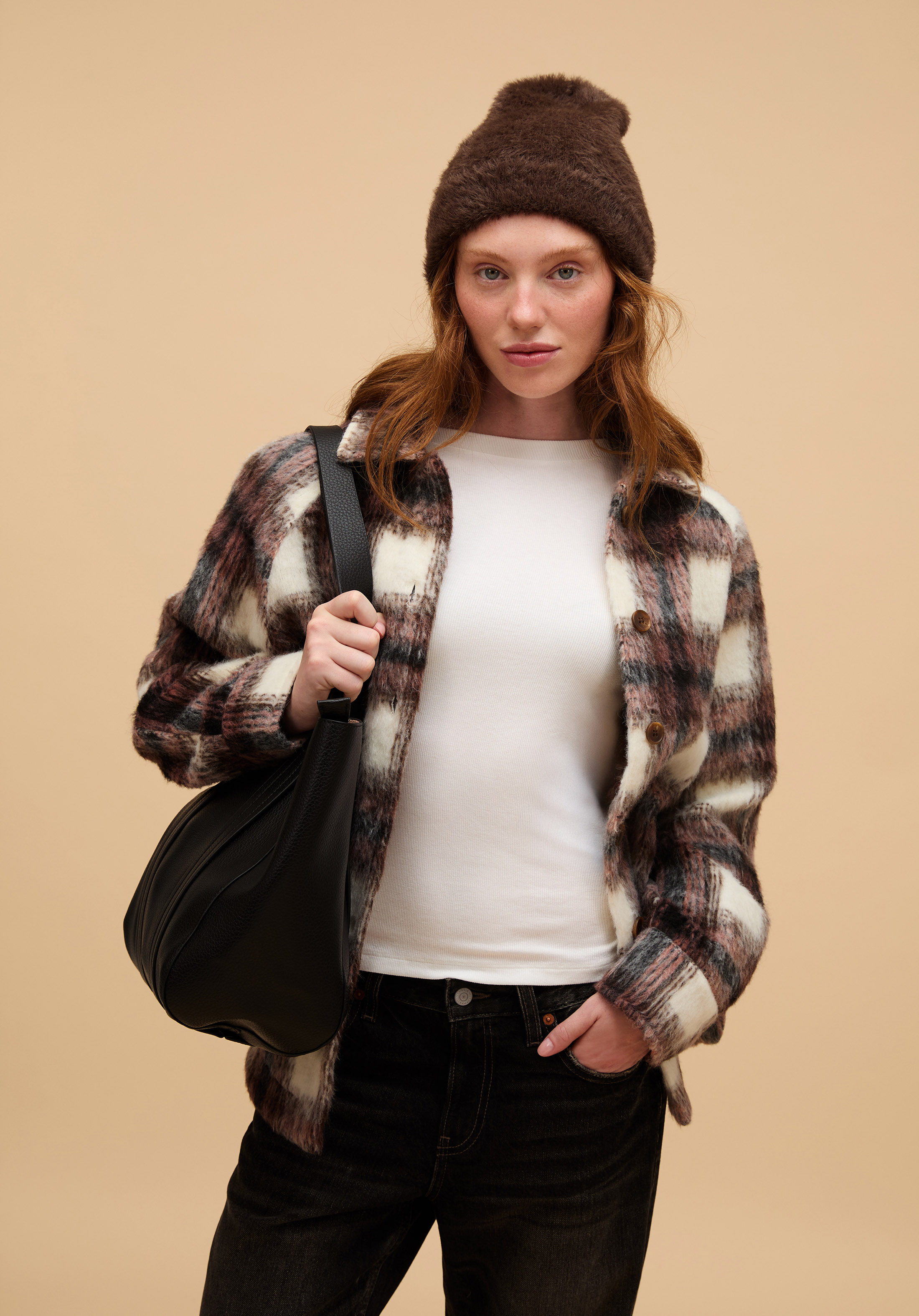 Kadın Kahverengi Bere