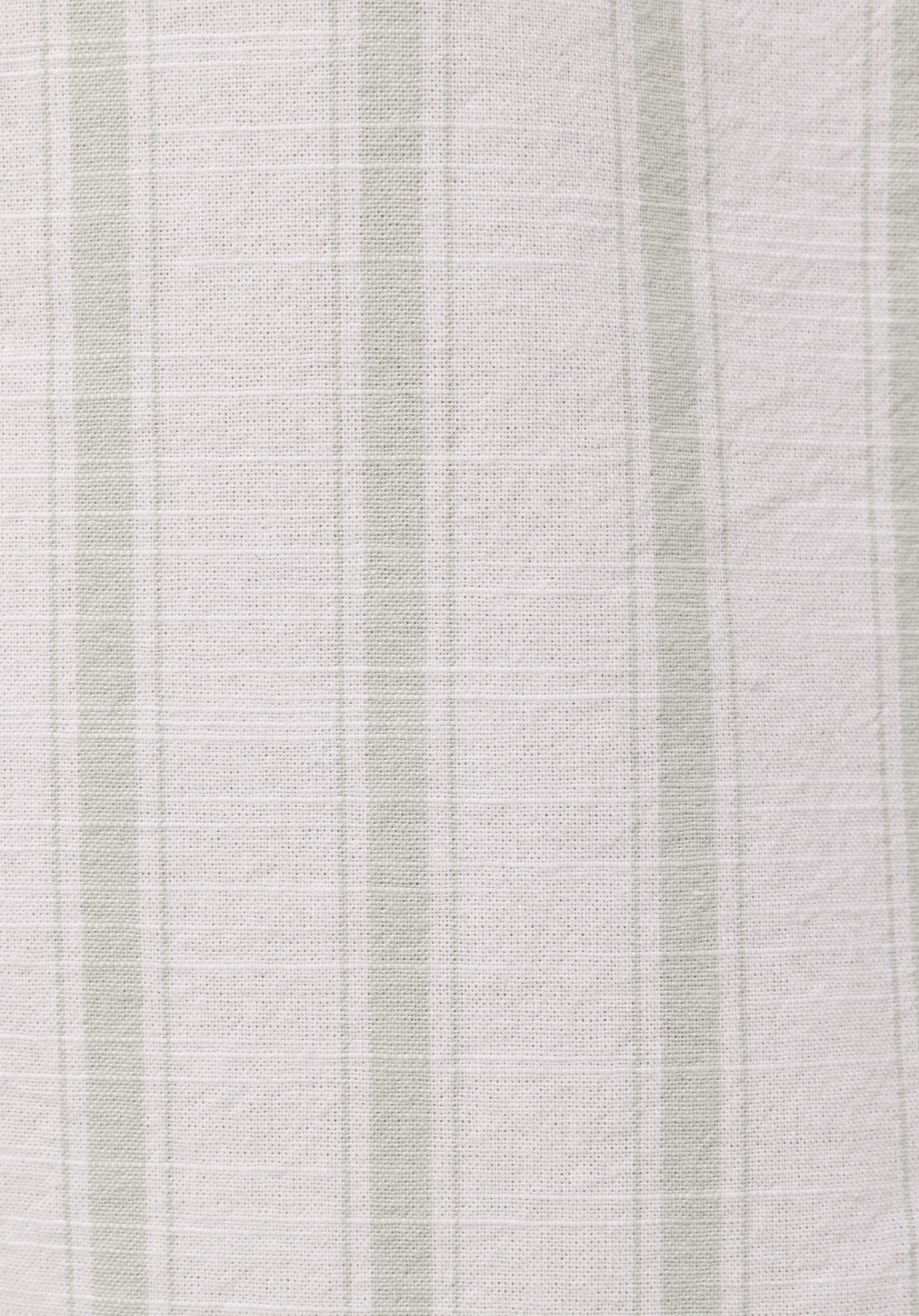 Regular Fit Shirt Neck Çizgili Kadın Yeşil Uzun Kol Gömlek