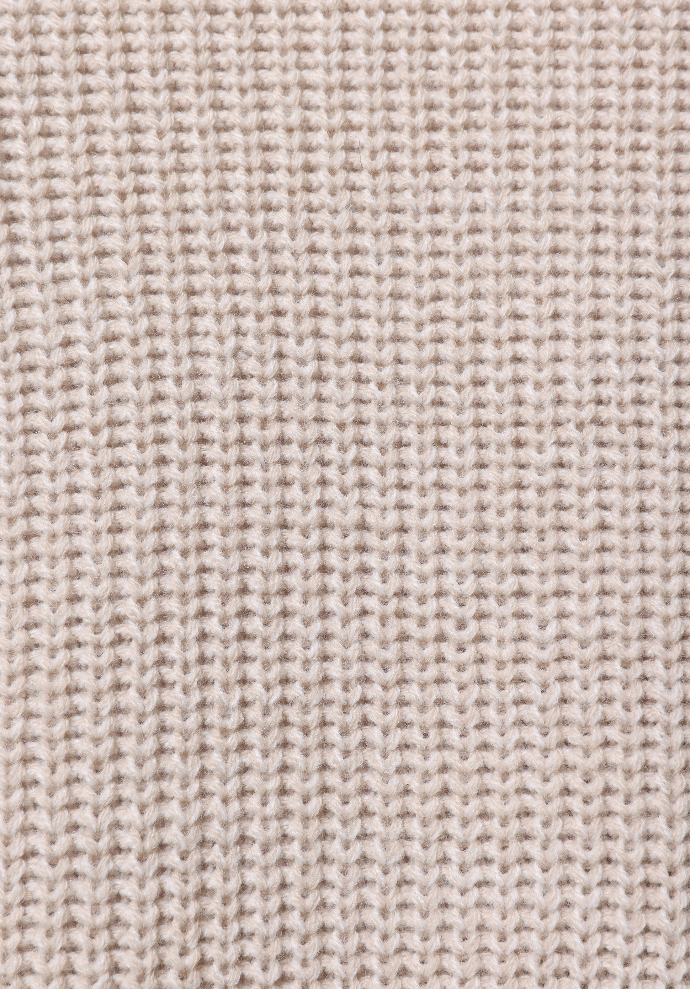 Regular Fit Yuvarlak Yaka Çizgili Kadın Ekru Kazak