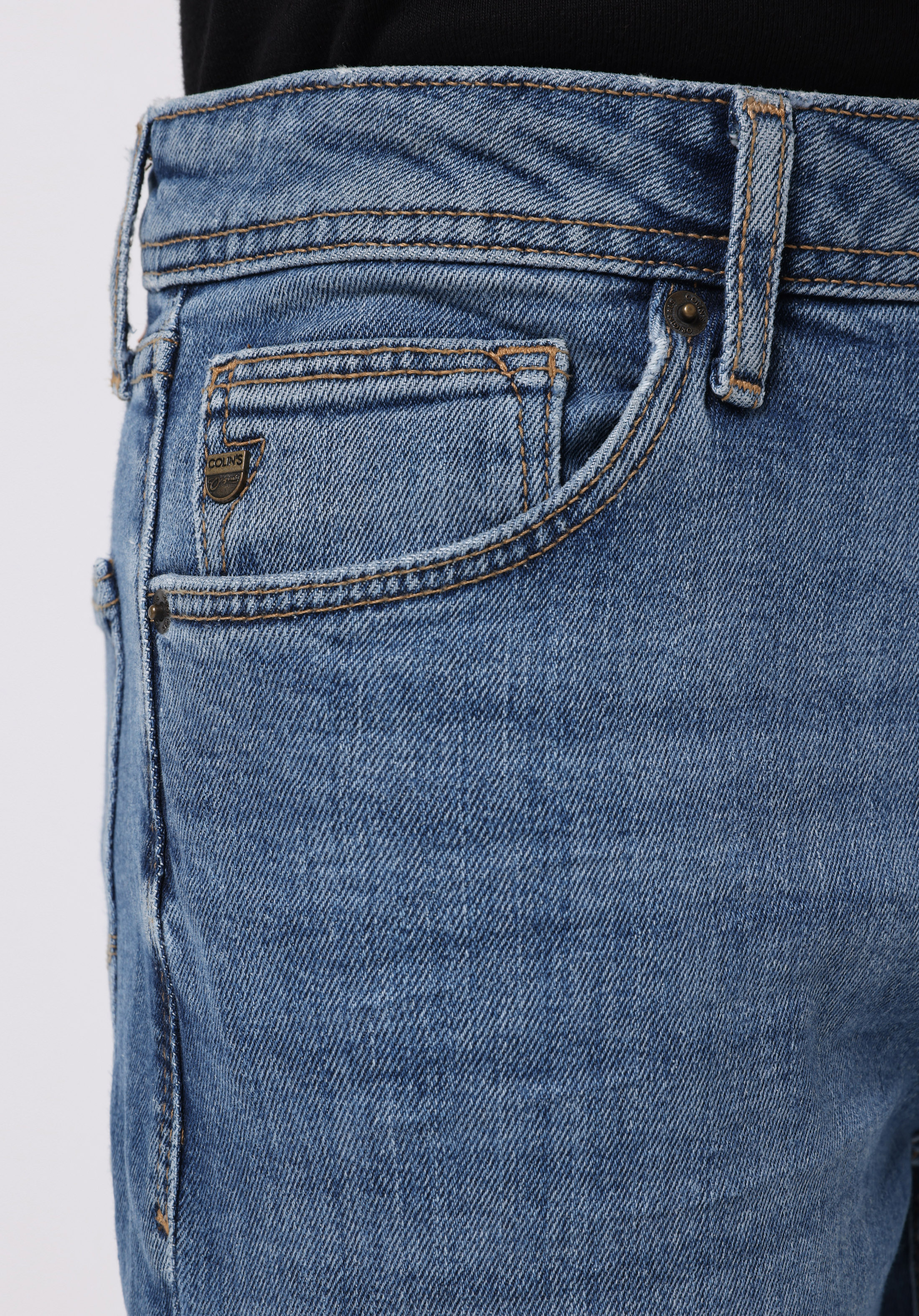 Regular Fit   Erkek Açik İndigo Jean Pantolon