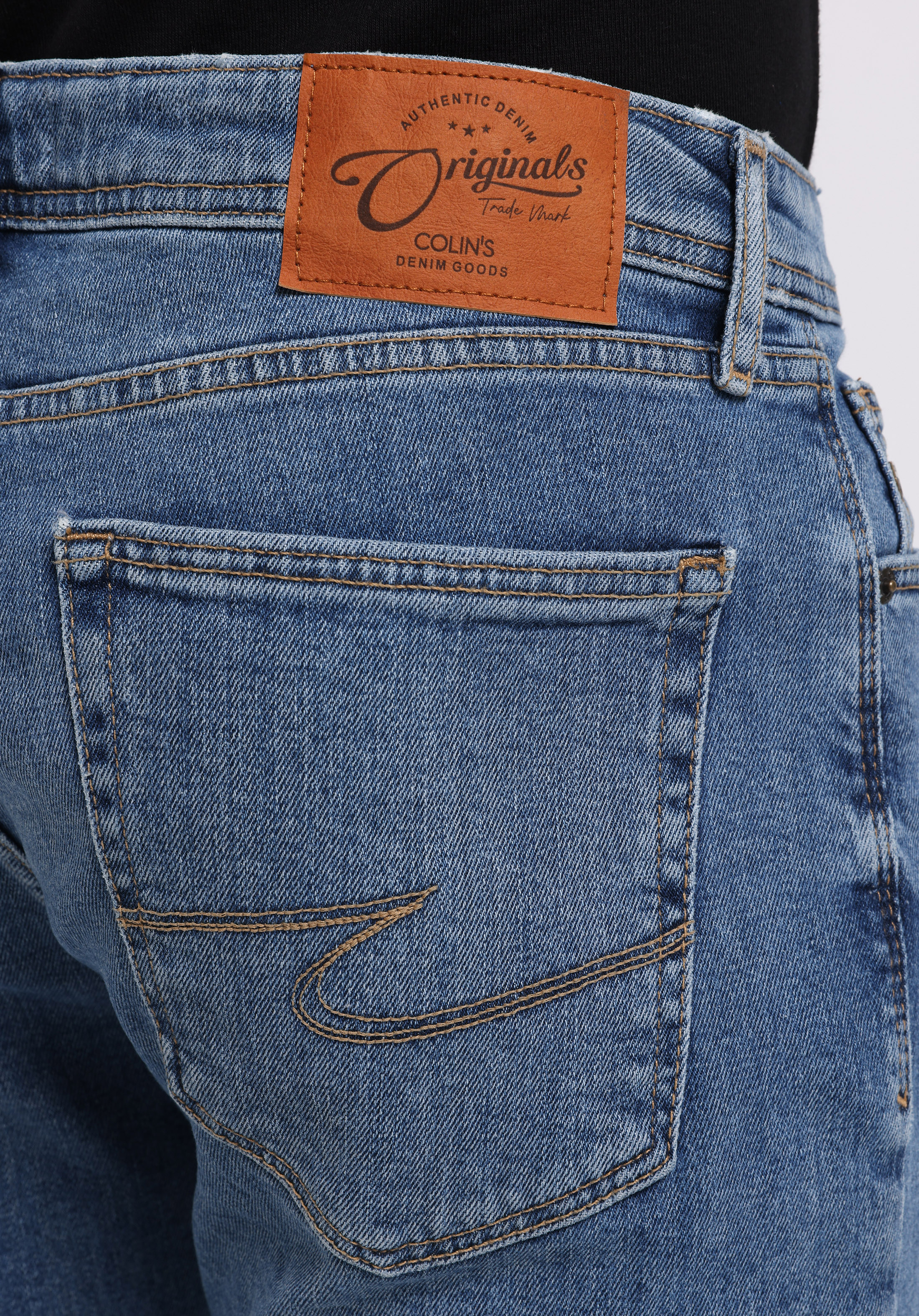 Regular Fit   Erkek Açik İndigo Jean Pantolon