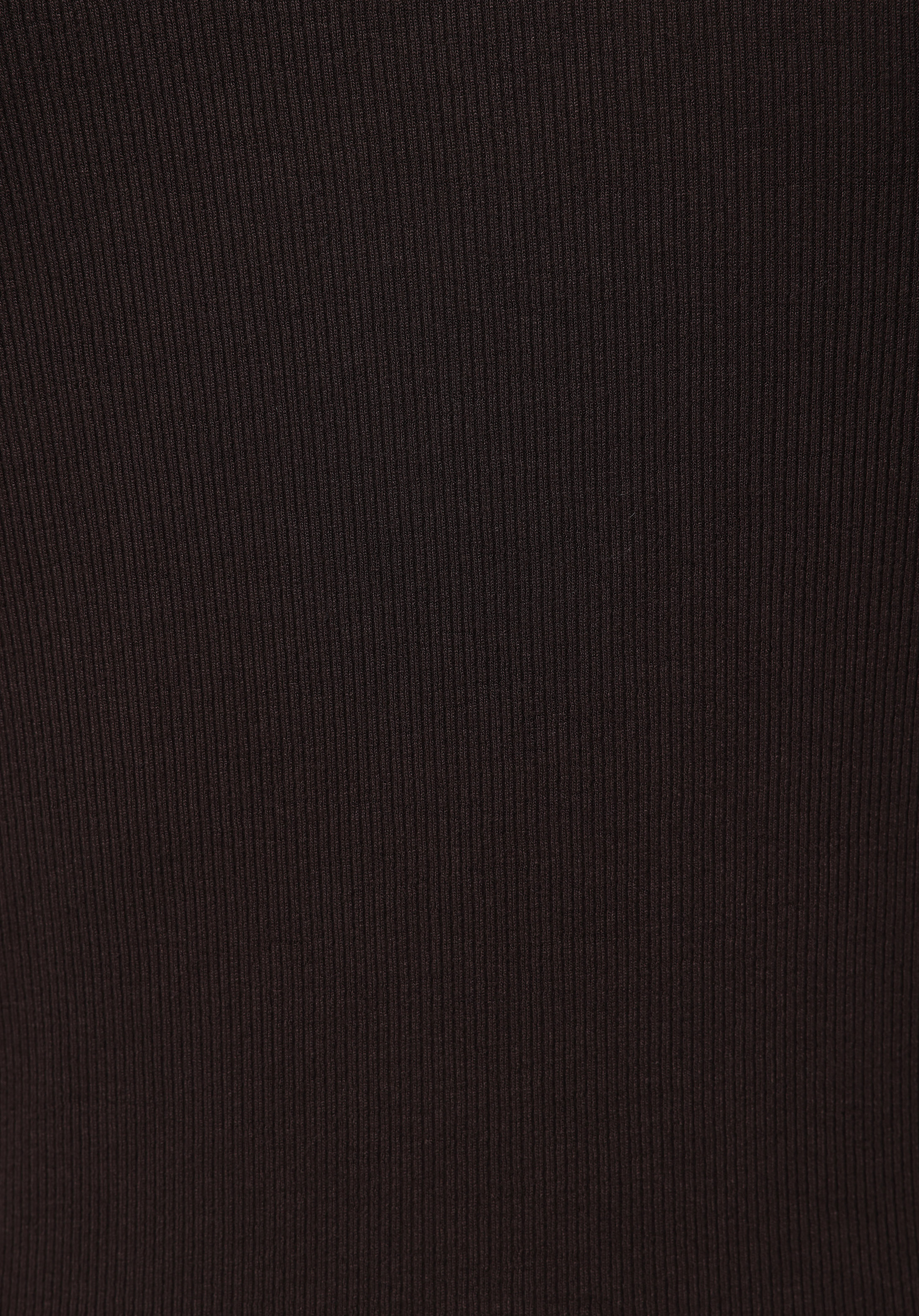 Slim Fit Kayık Yaka Düz Kadın Kahverengi Uzun Kol Tişört