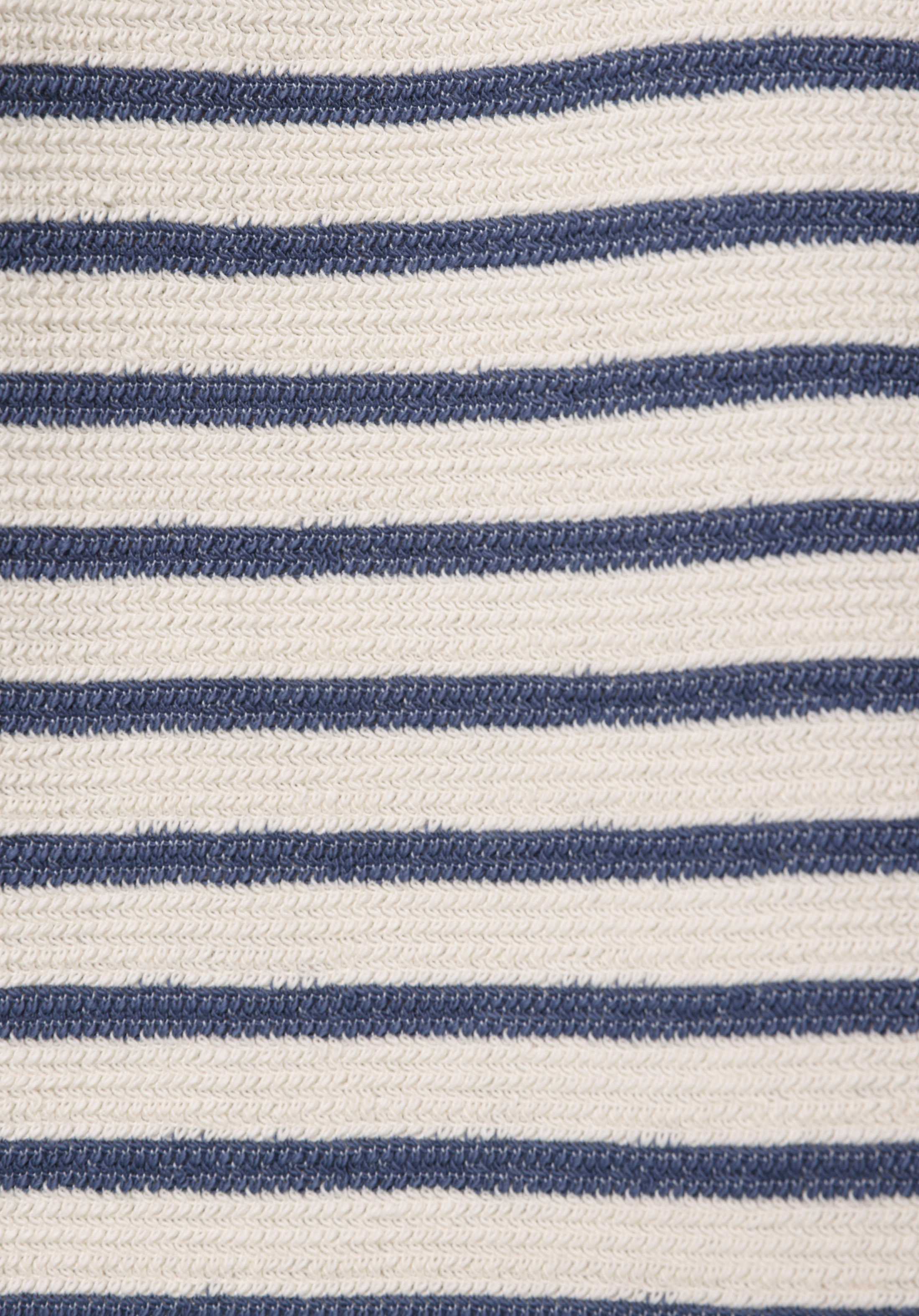 Regular Fit Yuvarlak Yaka Çizgili Kadın Mavi Uzun Kol Tişört