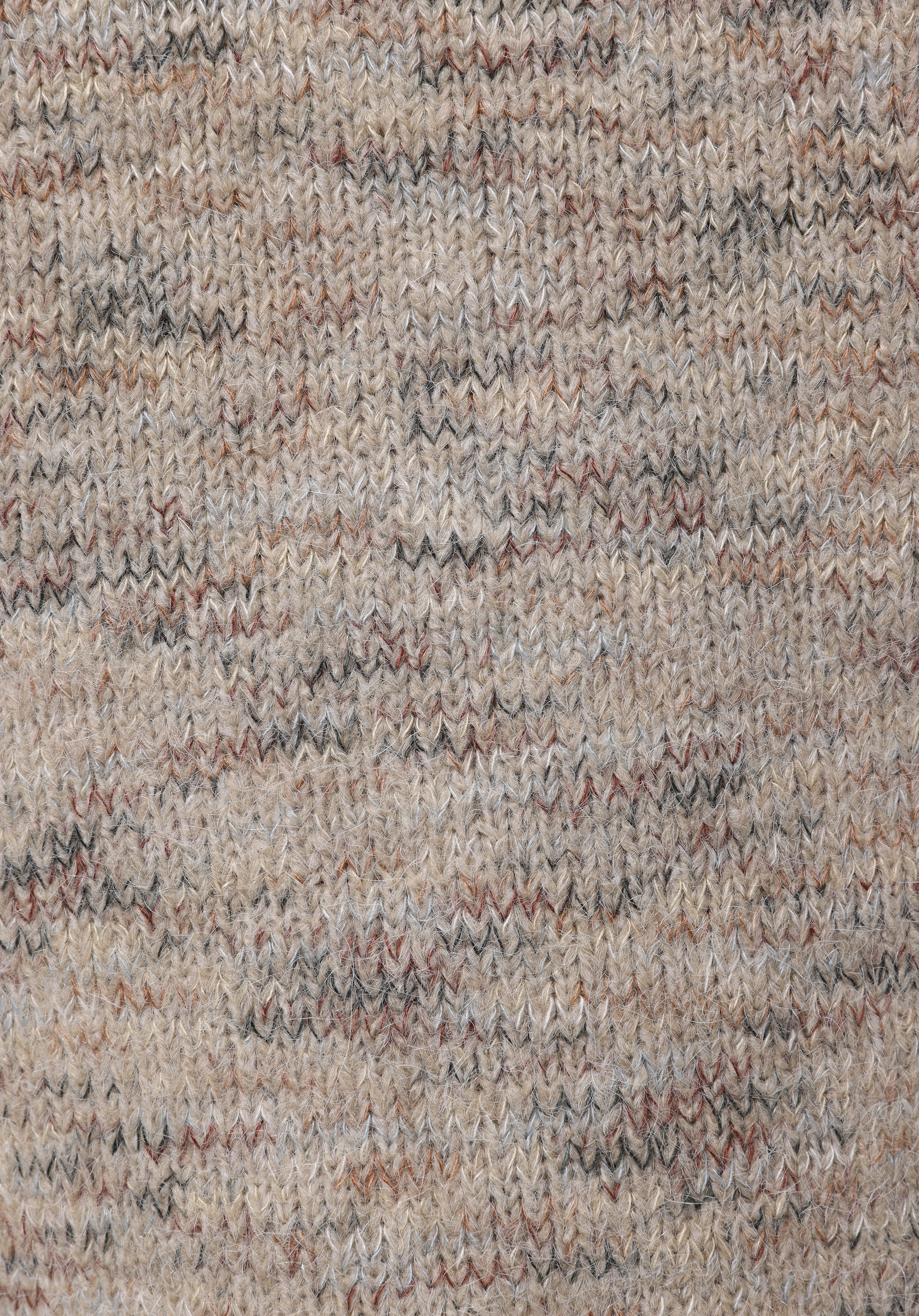 Slim Fit Dik Yaka Düz Kadın Bej Kazak