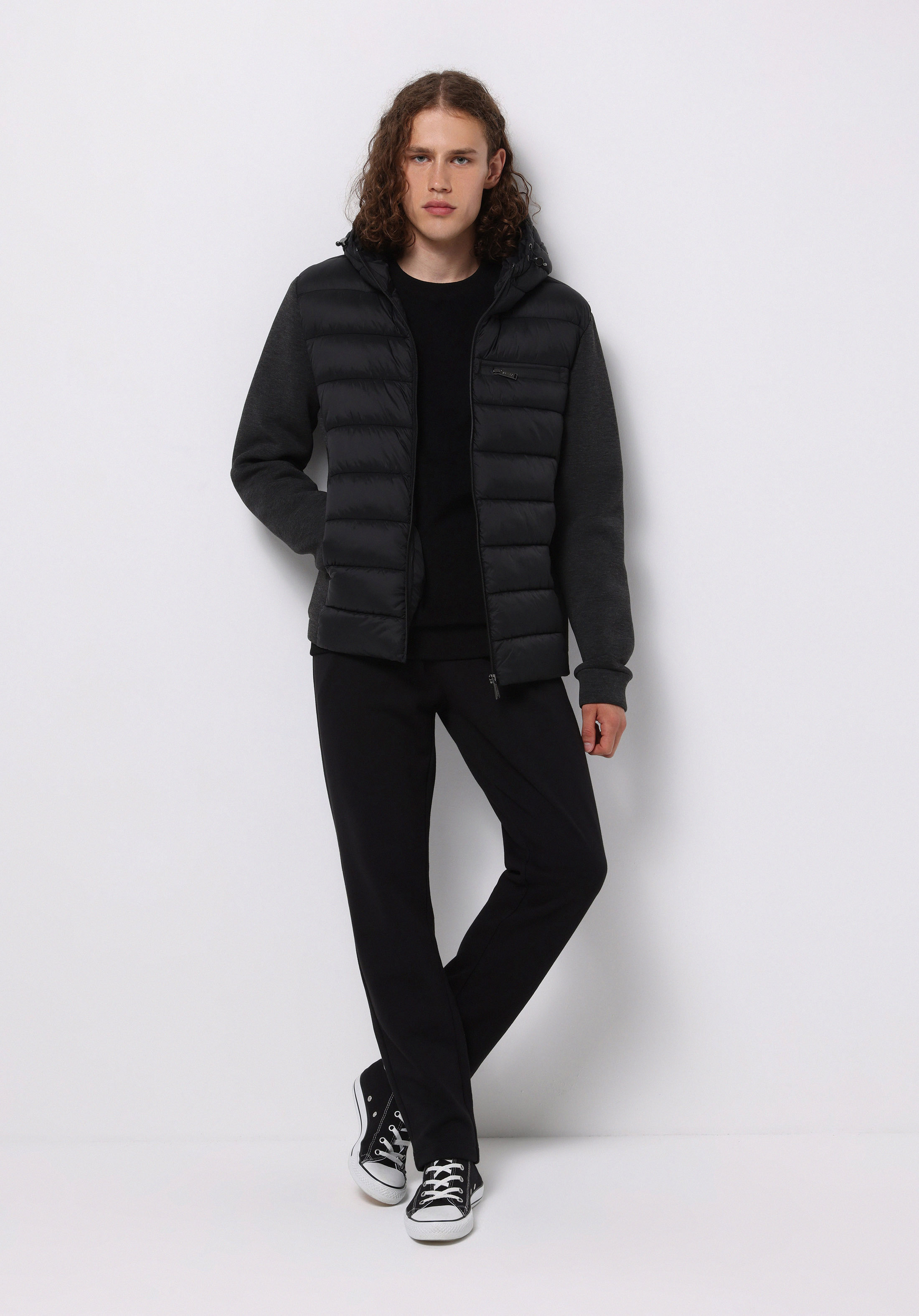 Slim Fit     Erkek Gri Mont