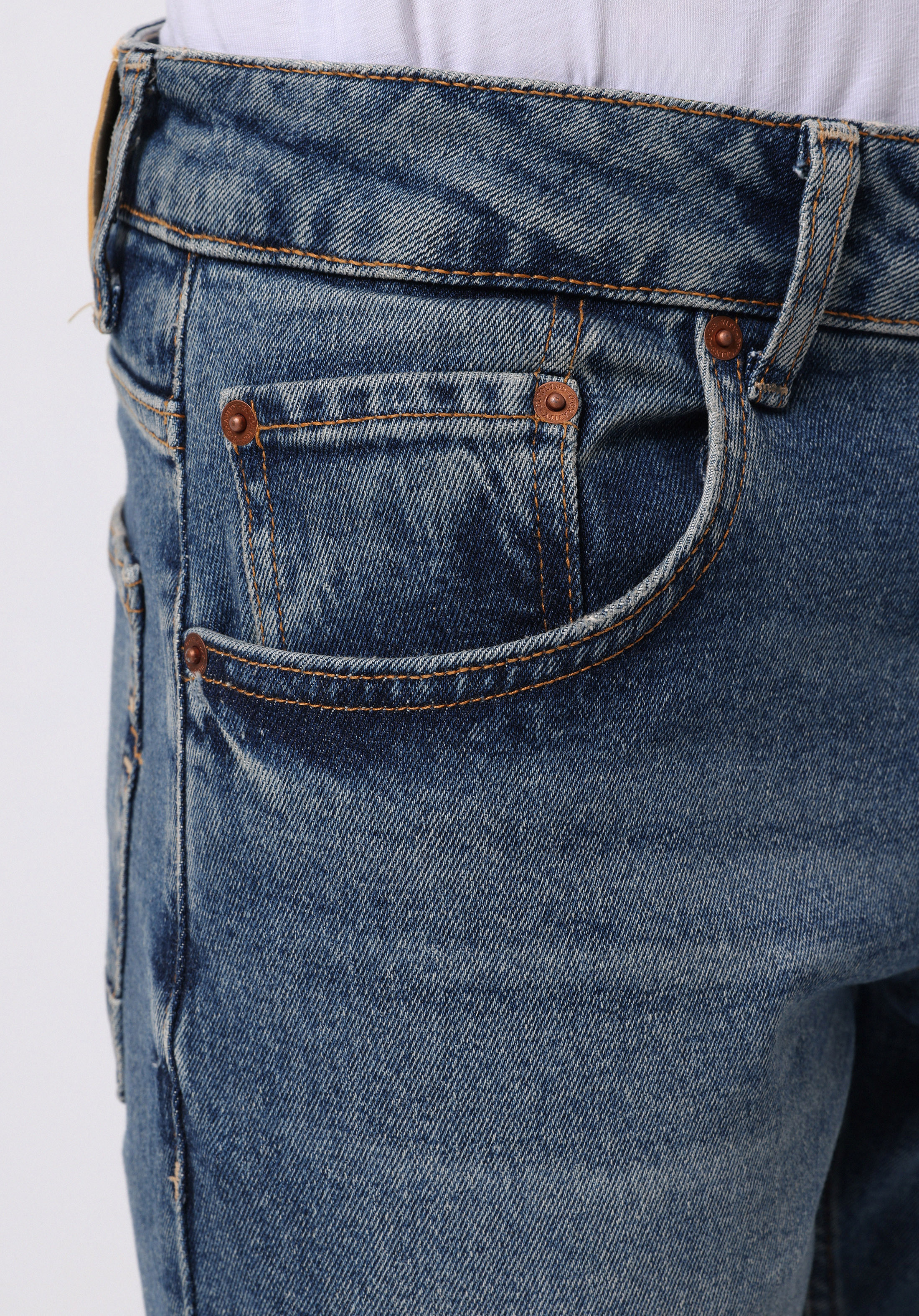 Straight Fit   Erkek İndigo Jean Pantolon