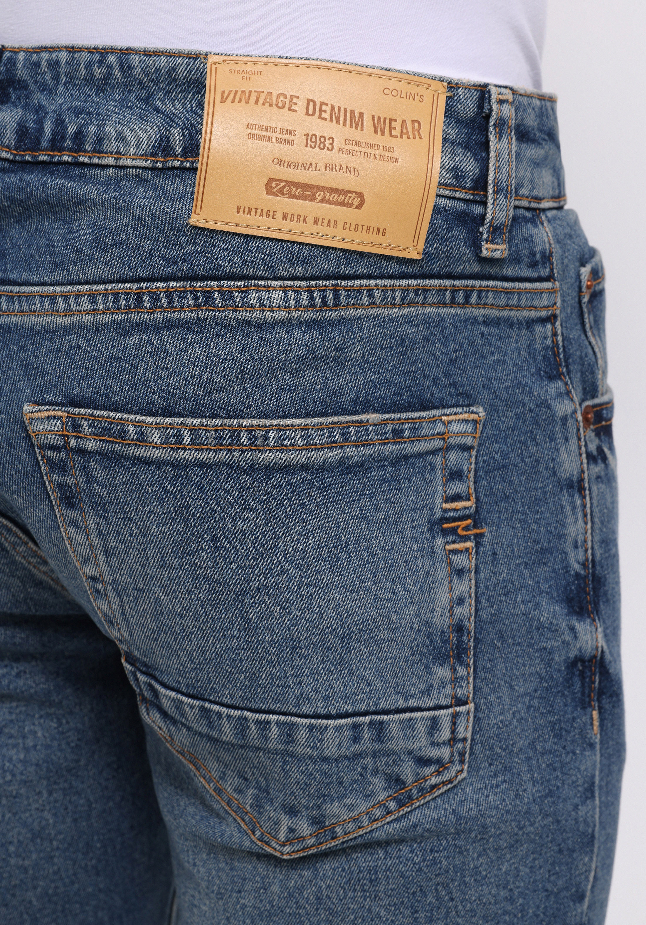 Straight Fit   Erkek İndigo Jean Pantolon