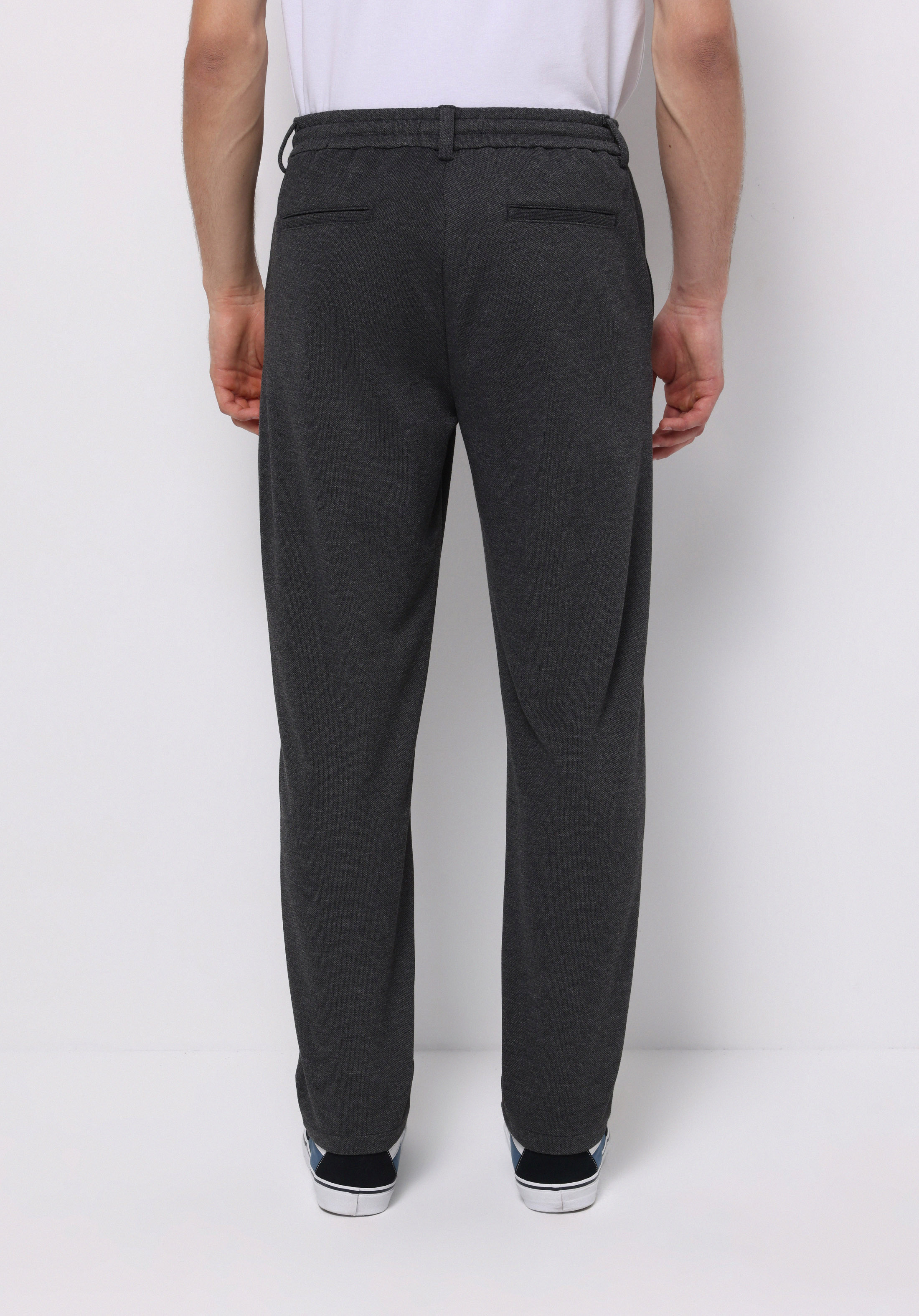 Regular Fit Orta Bel Düz Paça Erkek Antrasit  Pantolon