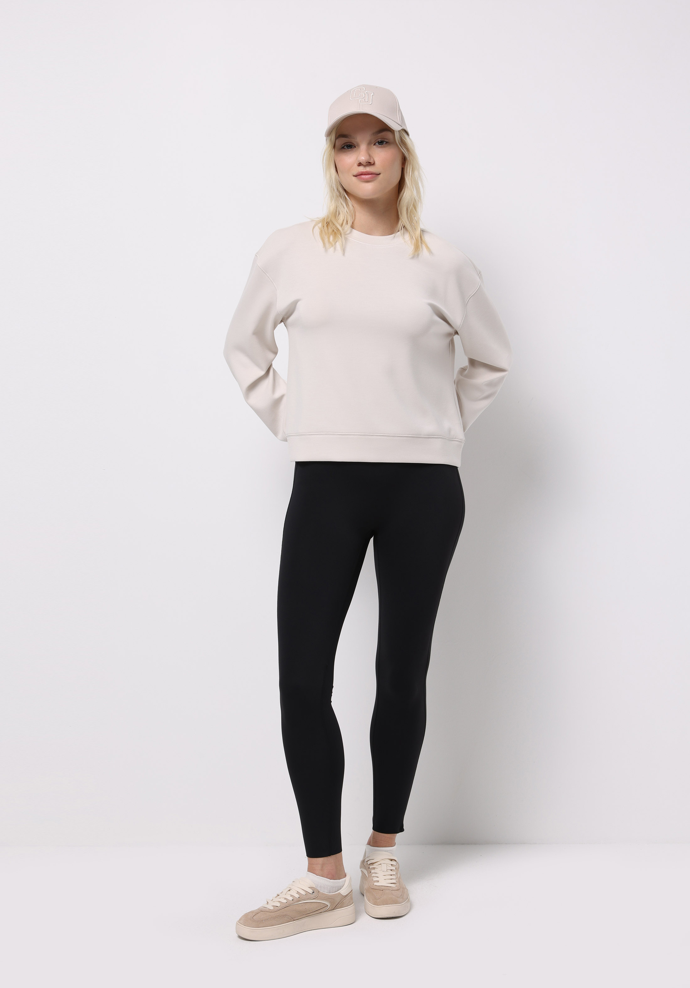 Slim Fit   Kadın Siyah Örme Tayt