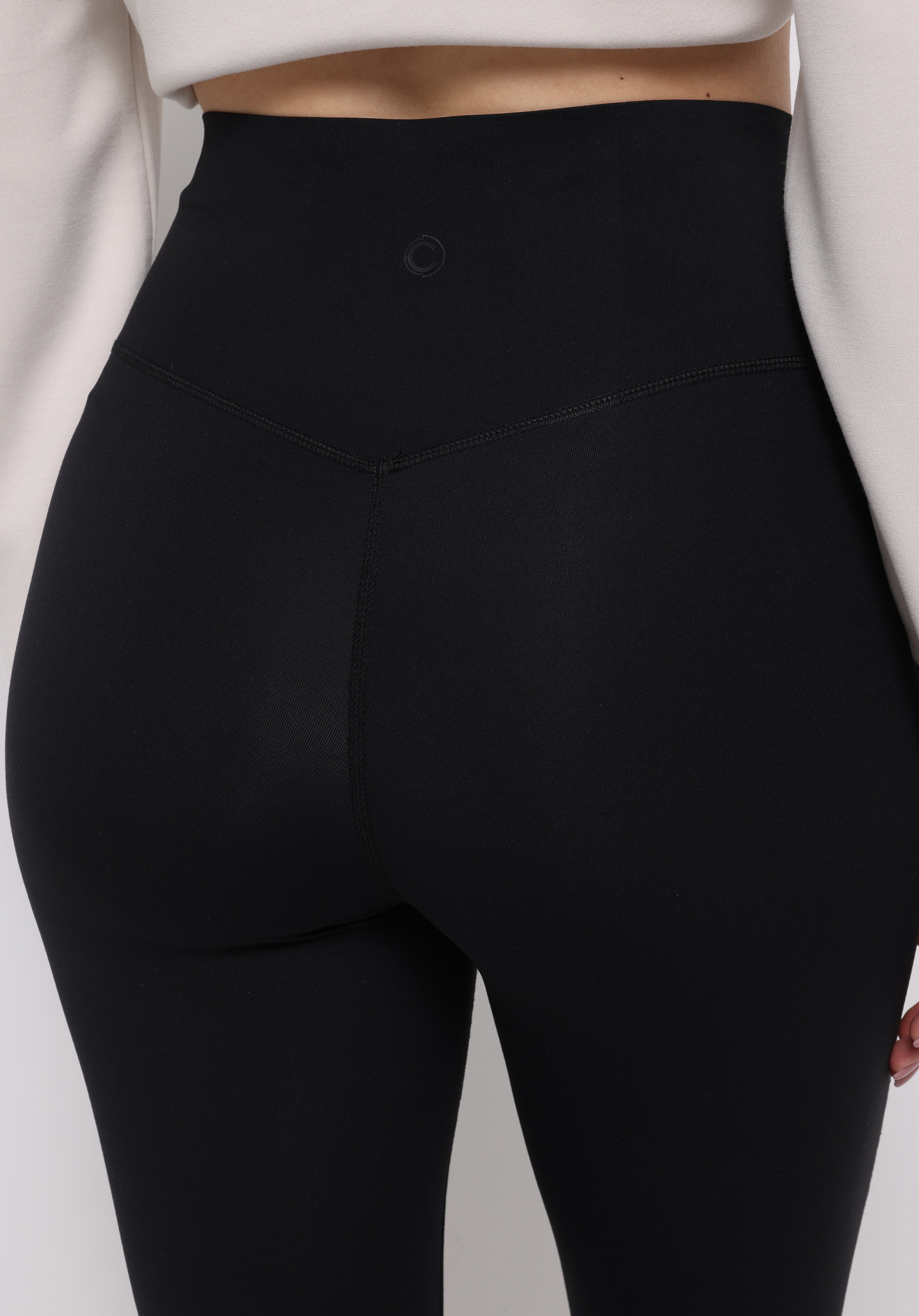 Slim Fit   Kadın Siyah Örme Tayt