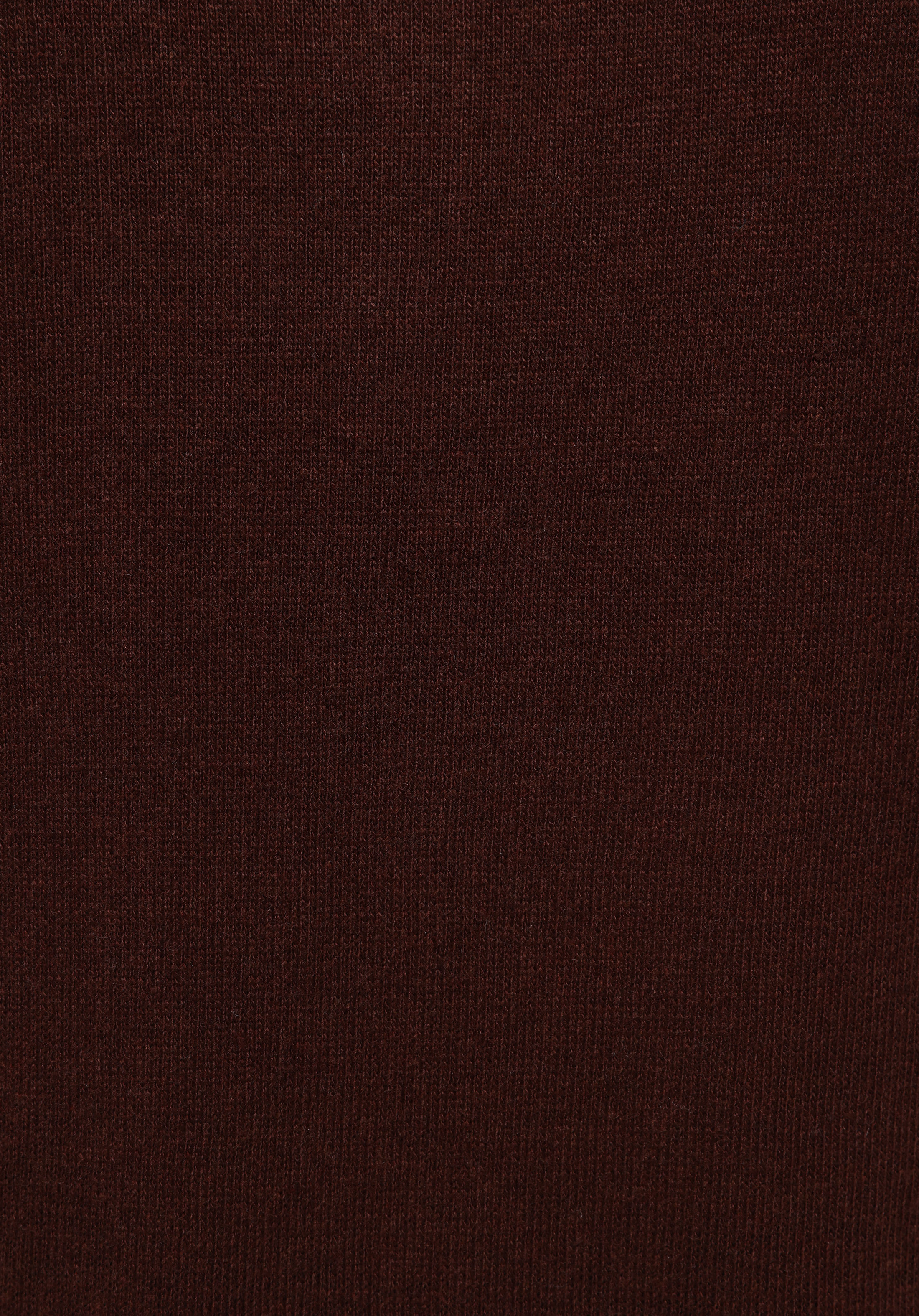 Slim Fit Polo Yaka Düz Kadın Kahverengi Kazak