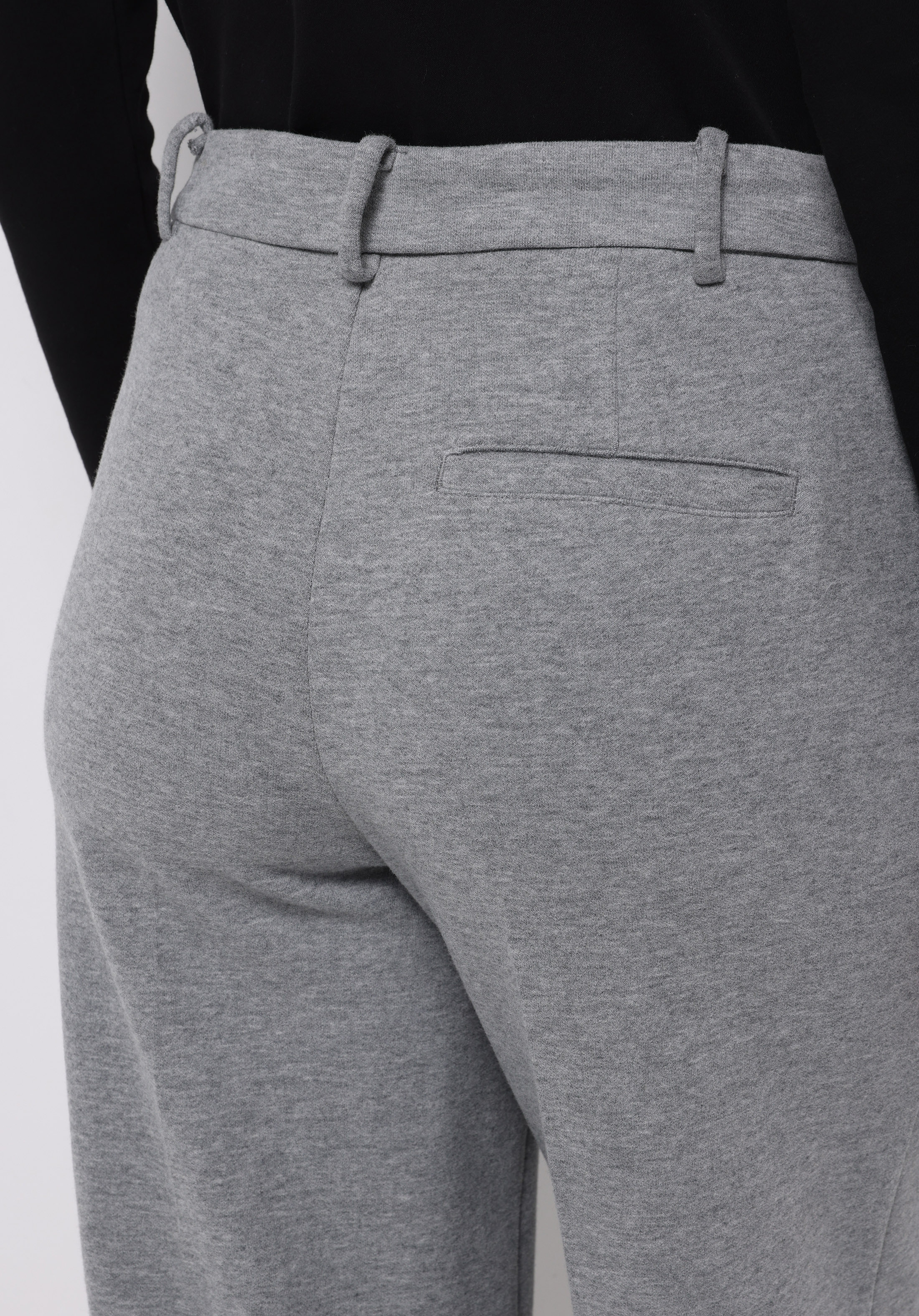 Regular Fit Orta Bel Düz Kadın Gri Eşofman Altı