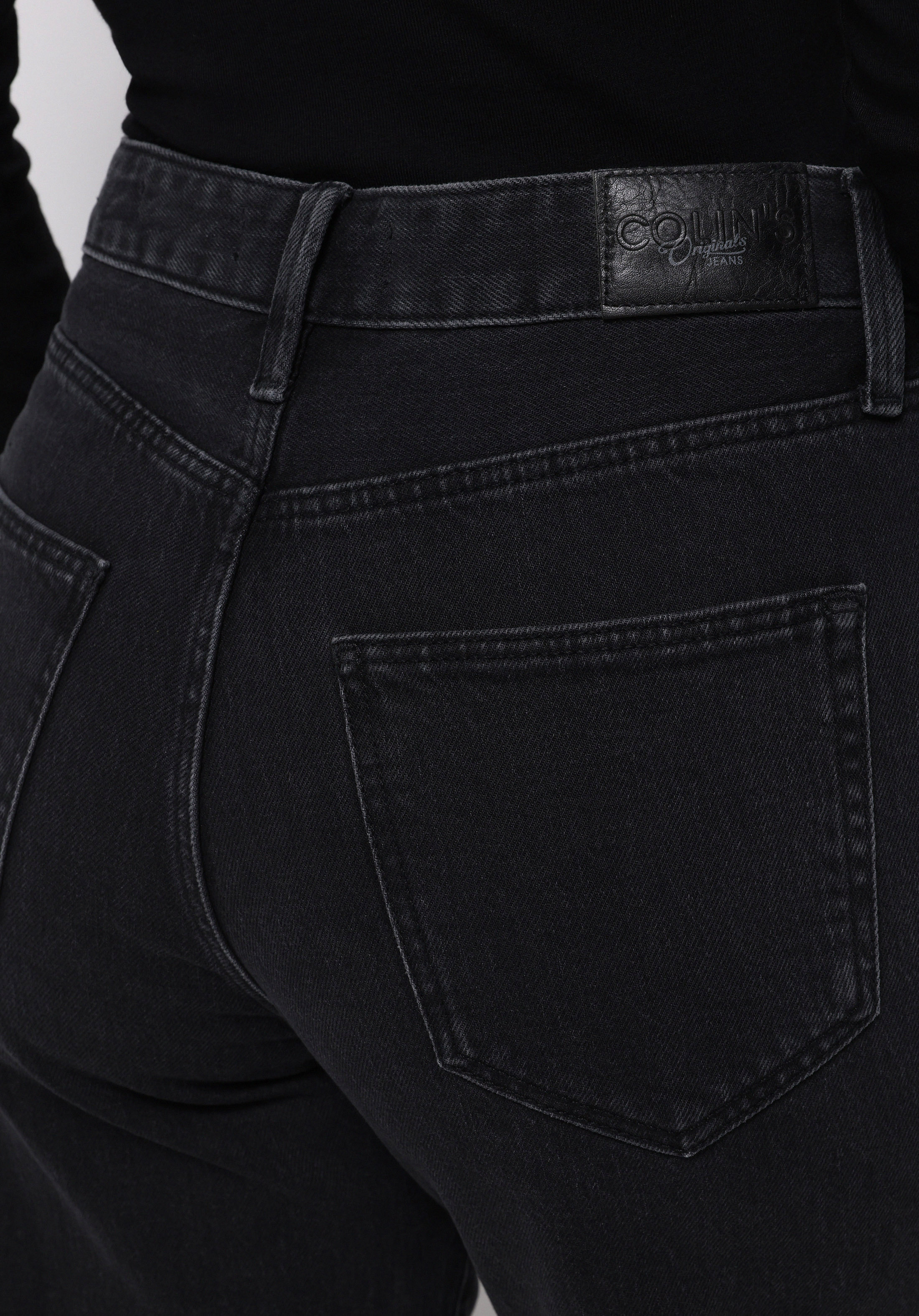 Regular Fit   Kadın Siyah Jean Pantolon