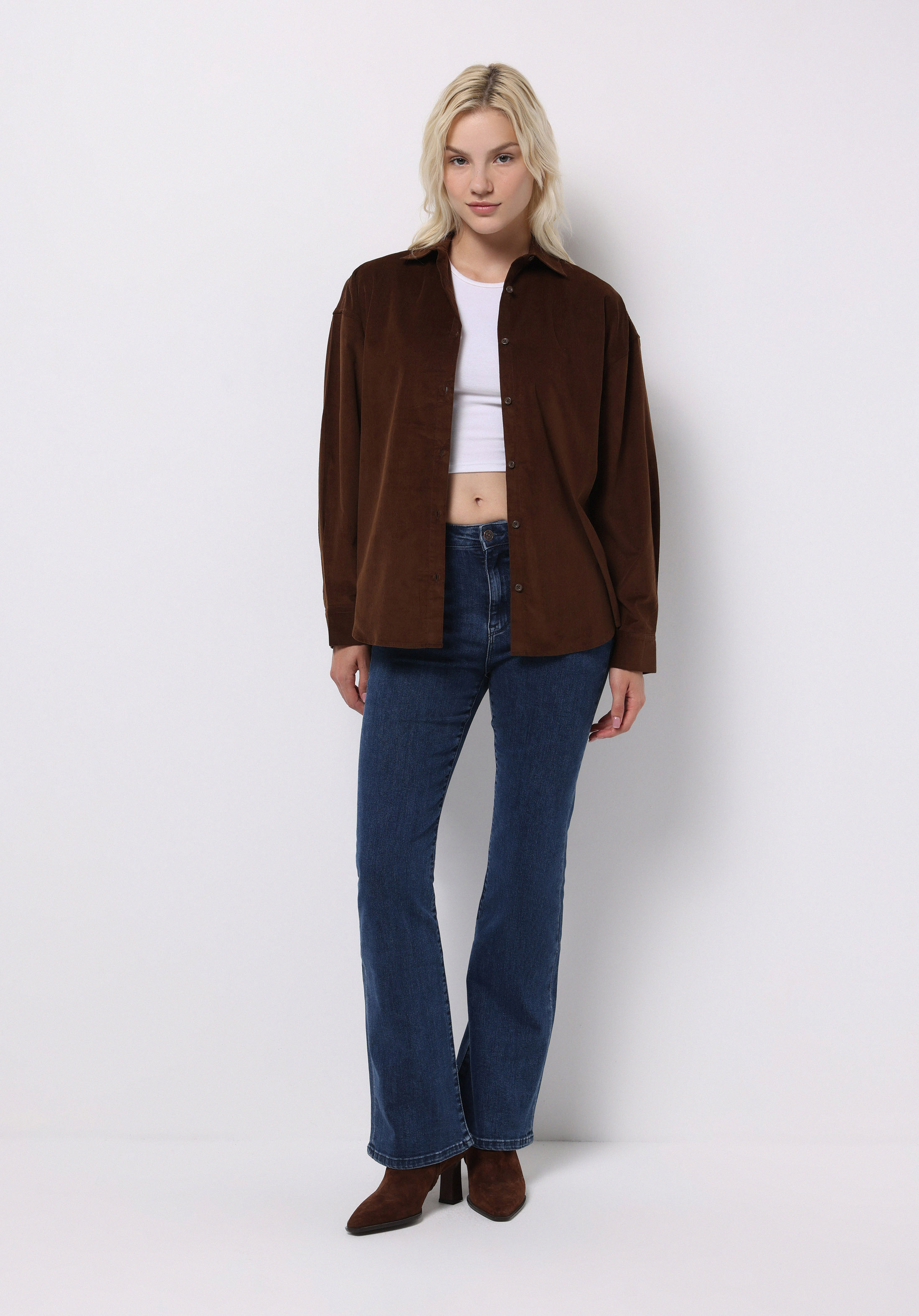Regular Fit Orta Bel Bootcut Kadın Koyu İndigo Jean Pantolon