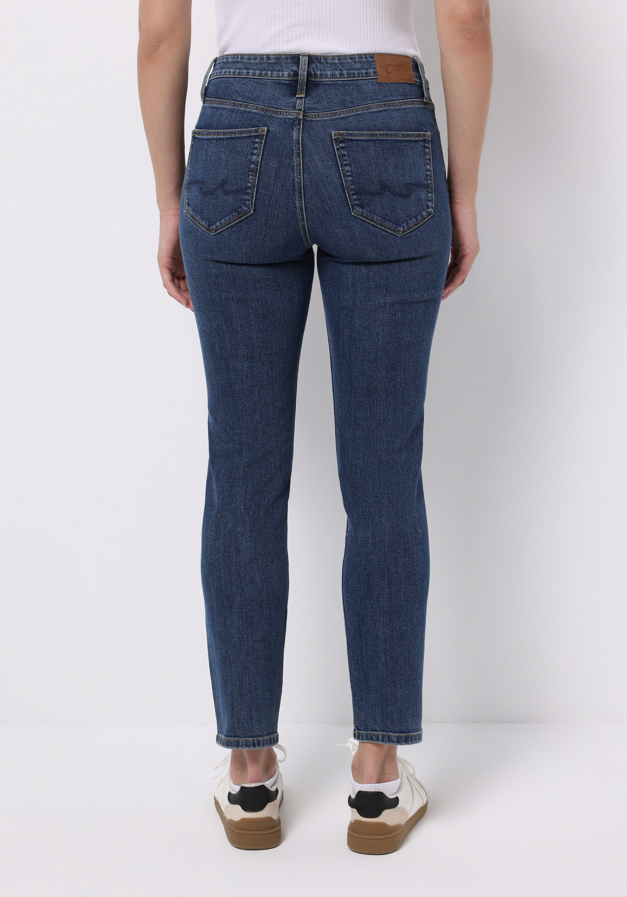 Slim Fit  Dar Paça Kadın İndigo Jean Pantolon