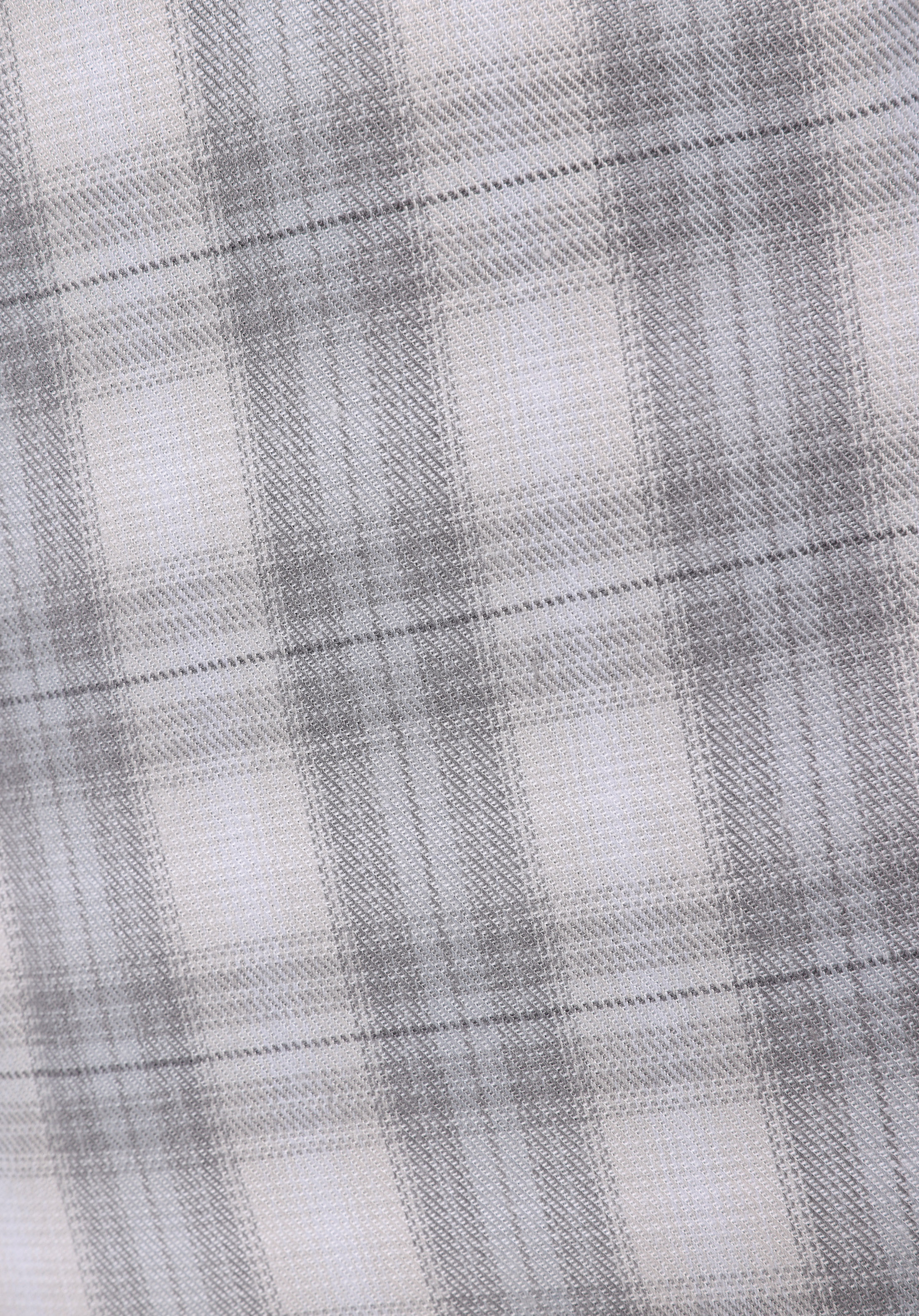 Regular Fit Shirt Neck Ekoseli Kadın Mavi Uzun Kol Gömlek