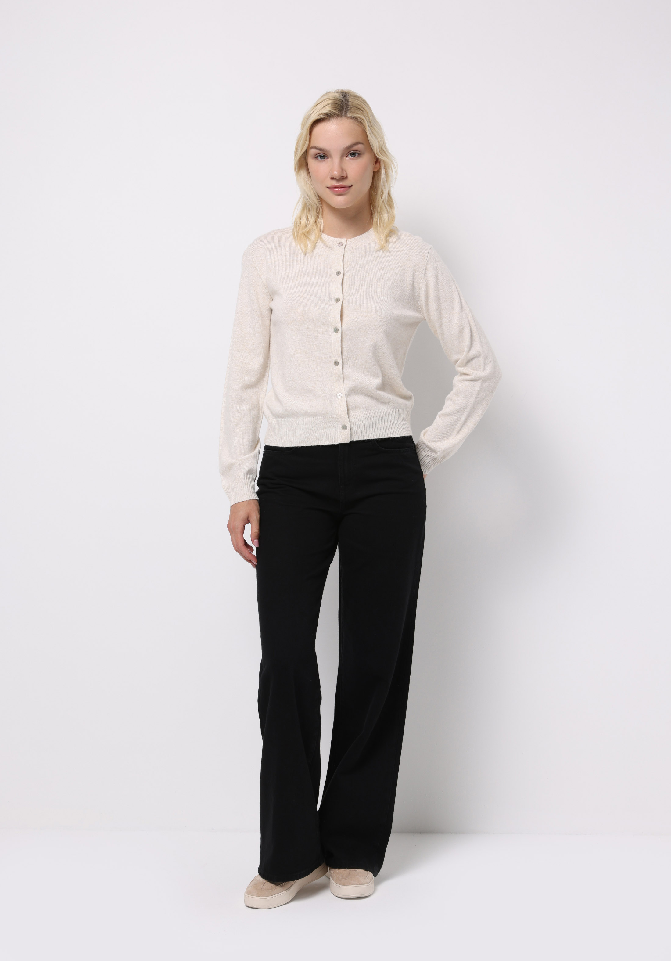 Slim Fit   Kadın Bej Hırka