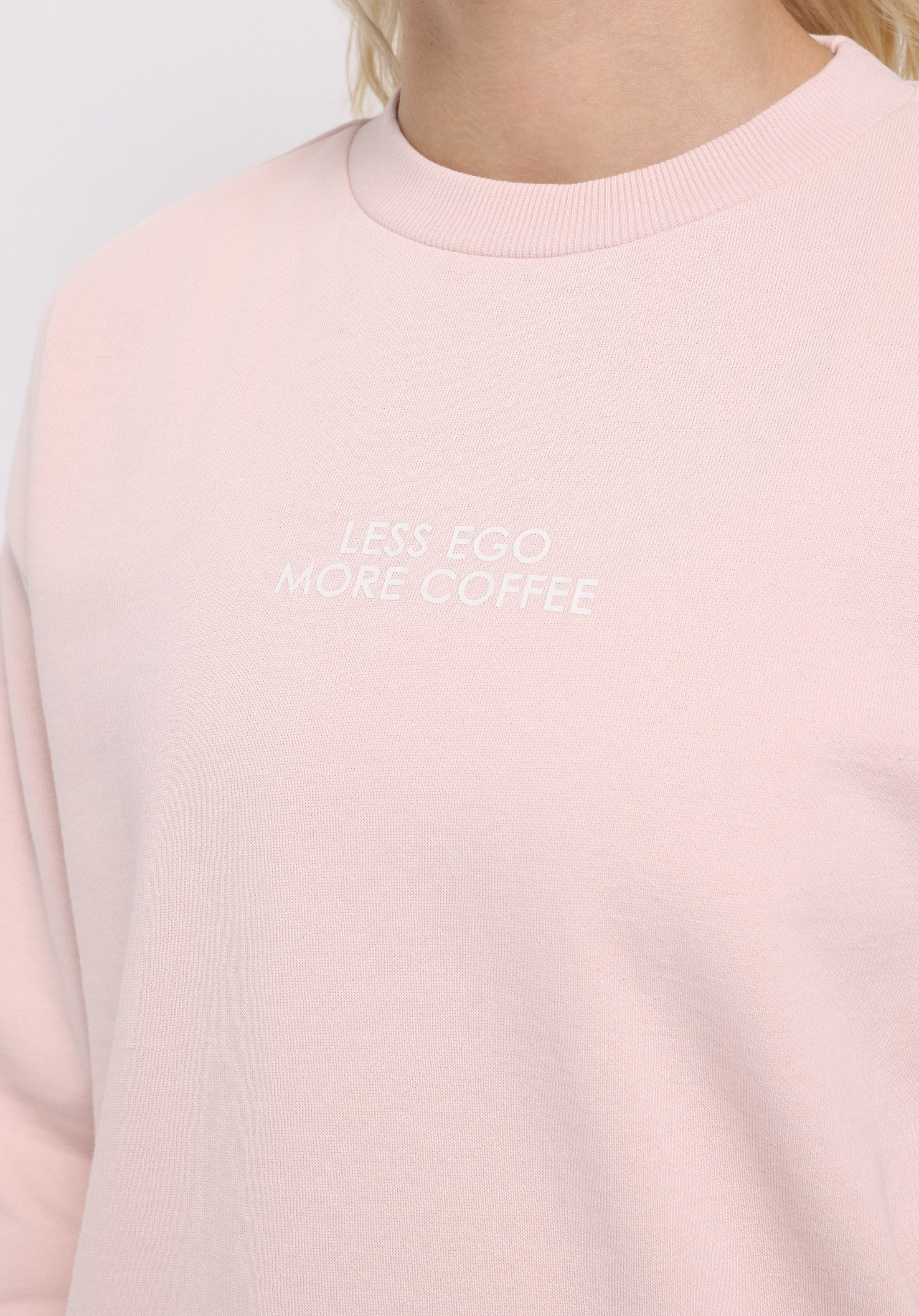 Regular Fit Yuvarlak Yaka Düz Kadın Pembe Sweatshirt