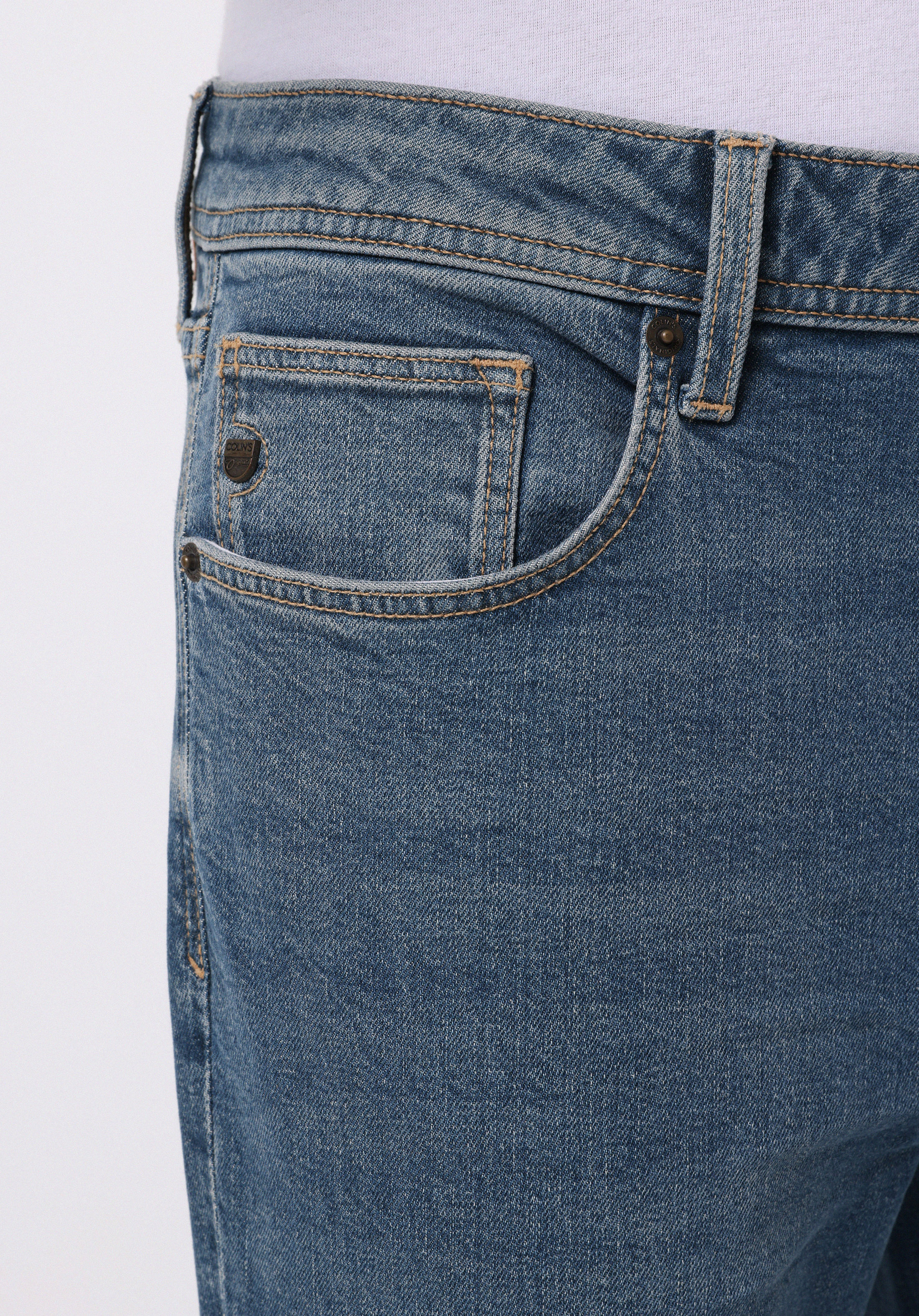 Regular Fit   Erkek Yeşil Jean Pantolon