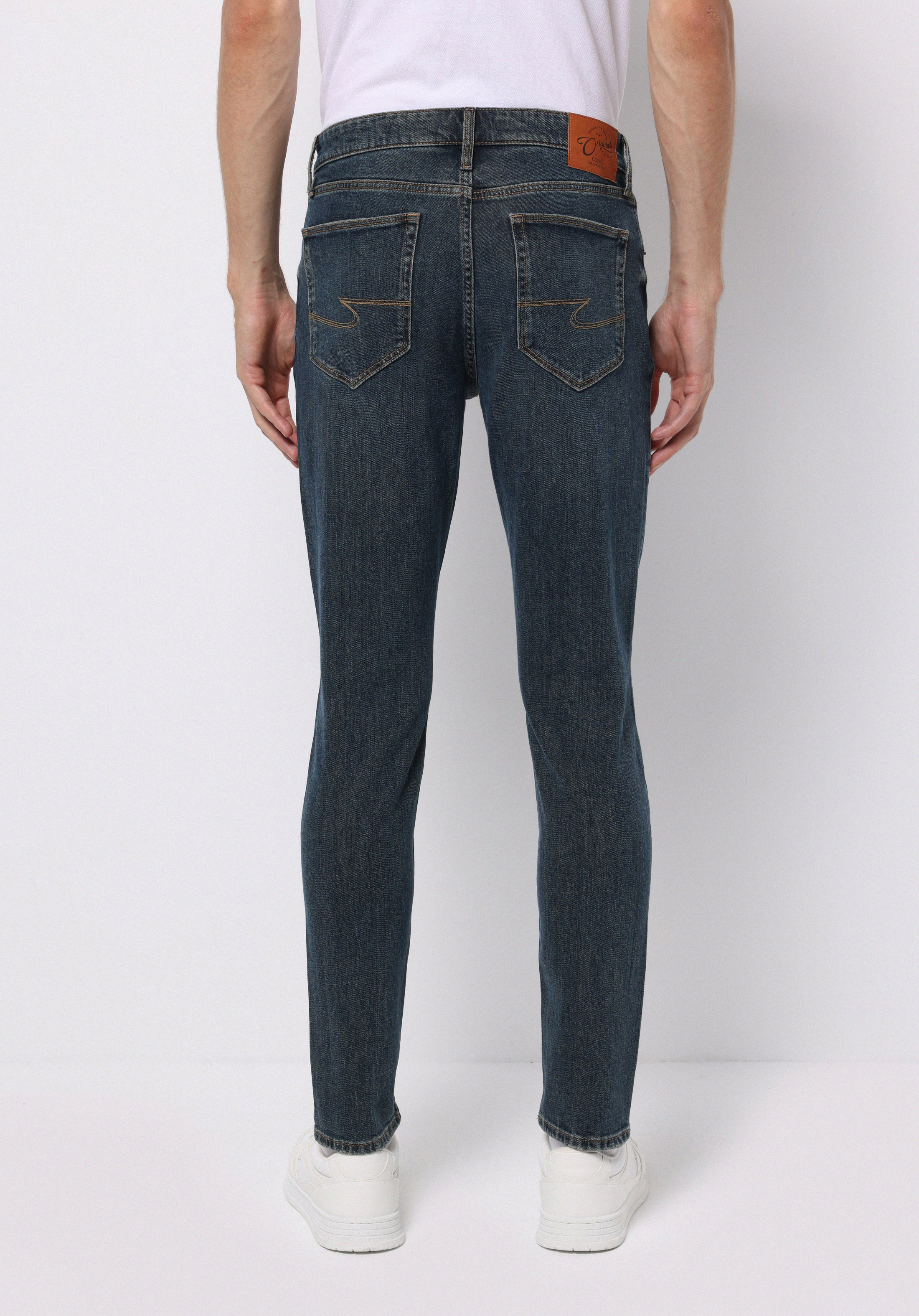 Slim Fit   Erkek Koyu İndigo Jean Pantolon
