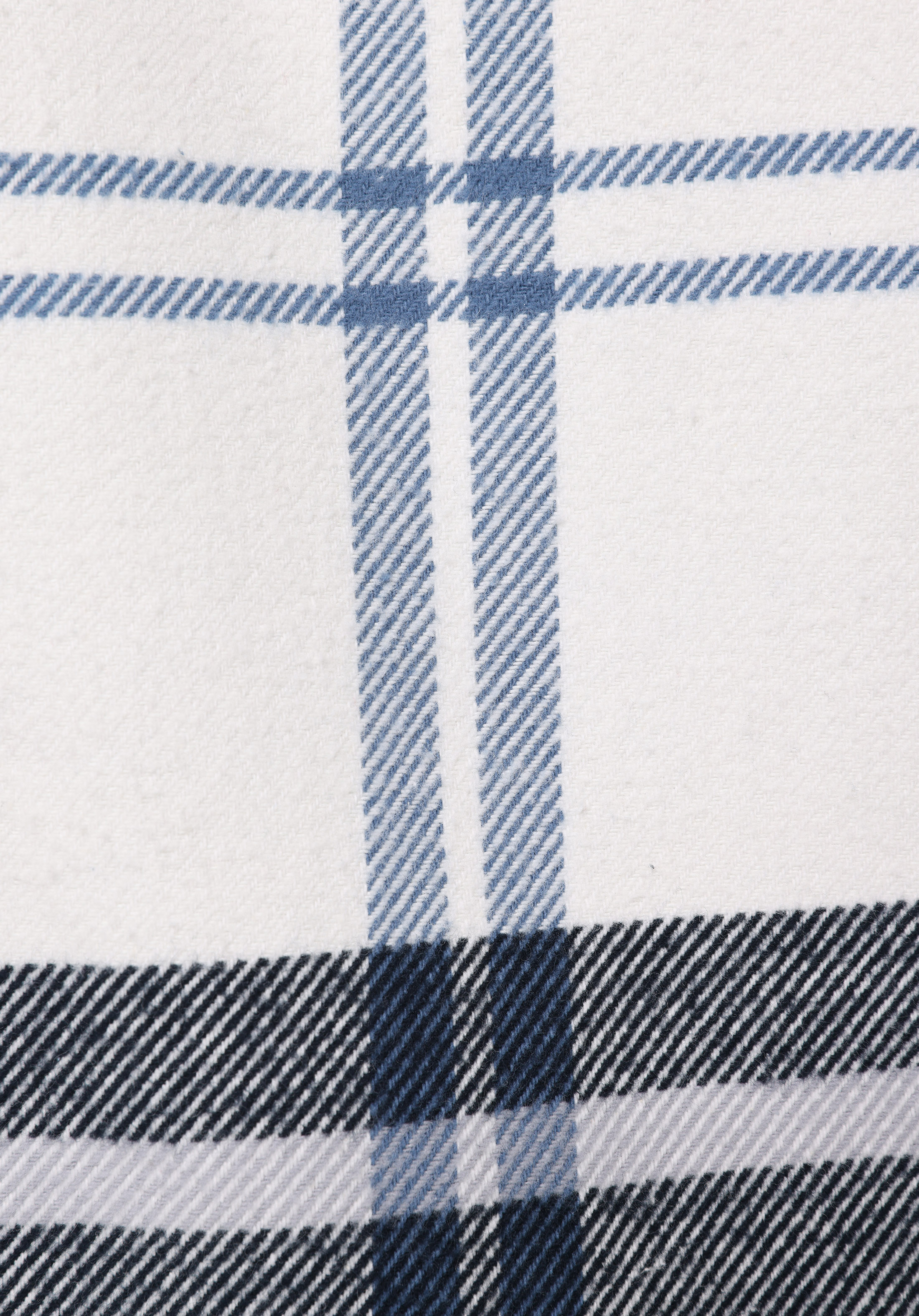 Comfort Fit Shirt Neck Ekoseli Erkek Mavi Shacket