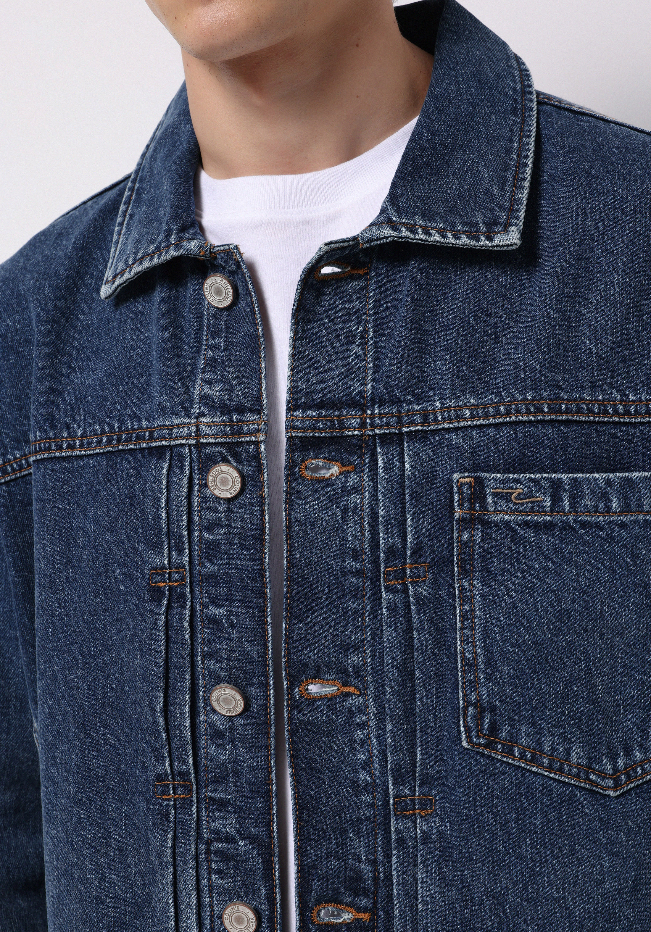 Regular Fit Düğmeli Astarsız  Erkek Mavi Ceket