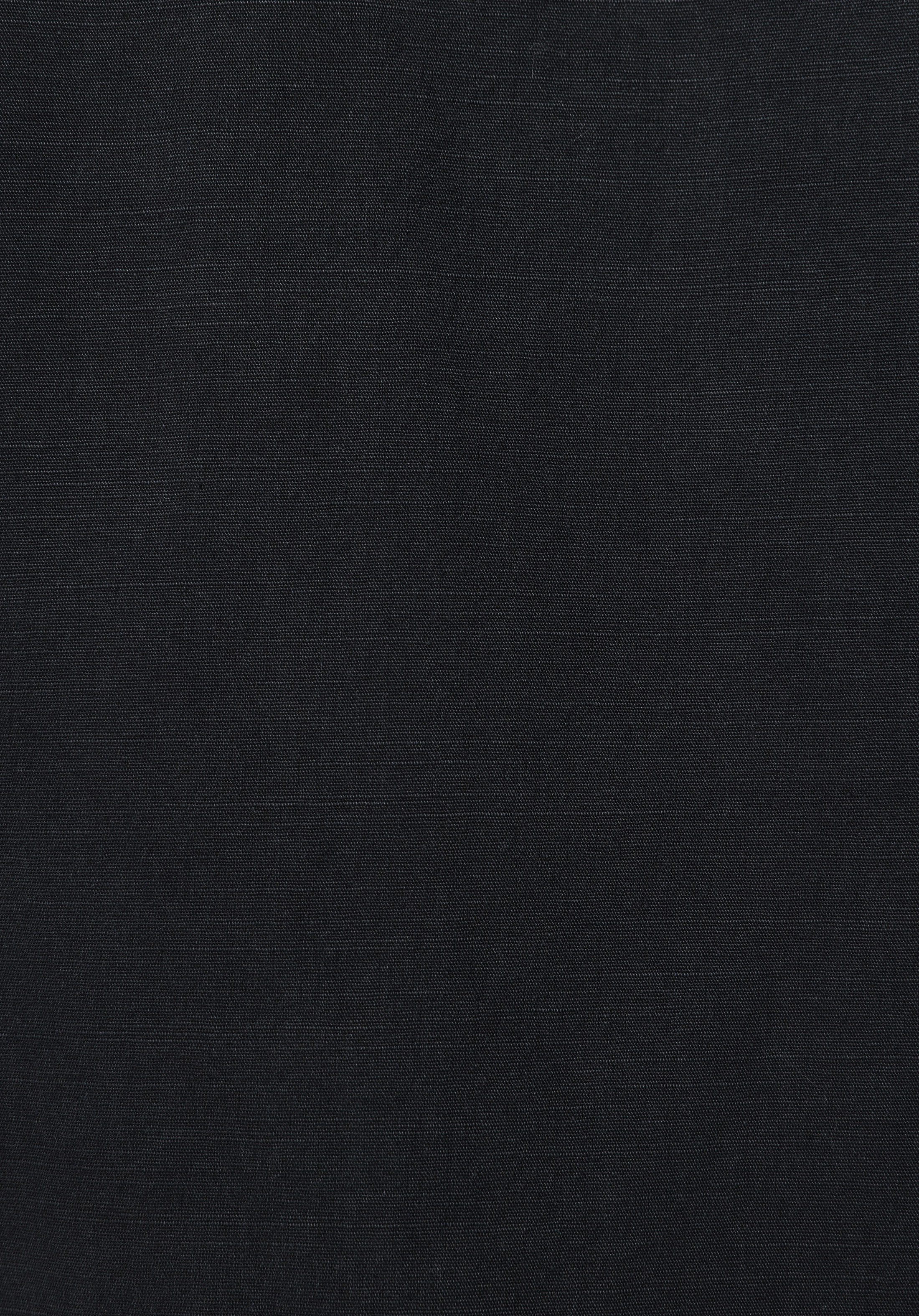 Comfort Fit Shirt Neck Düz Erkek Siyah Uzun Kol Gömlek