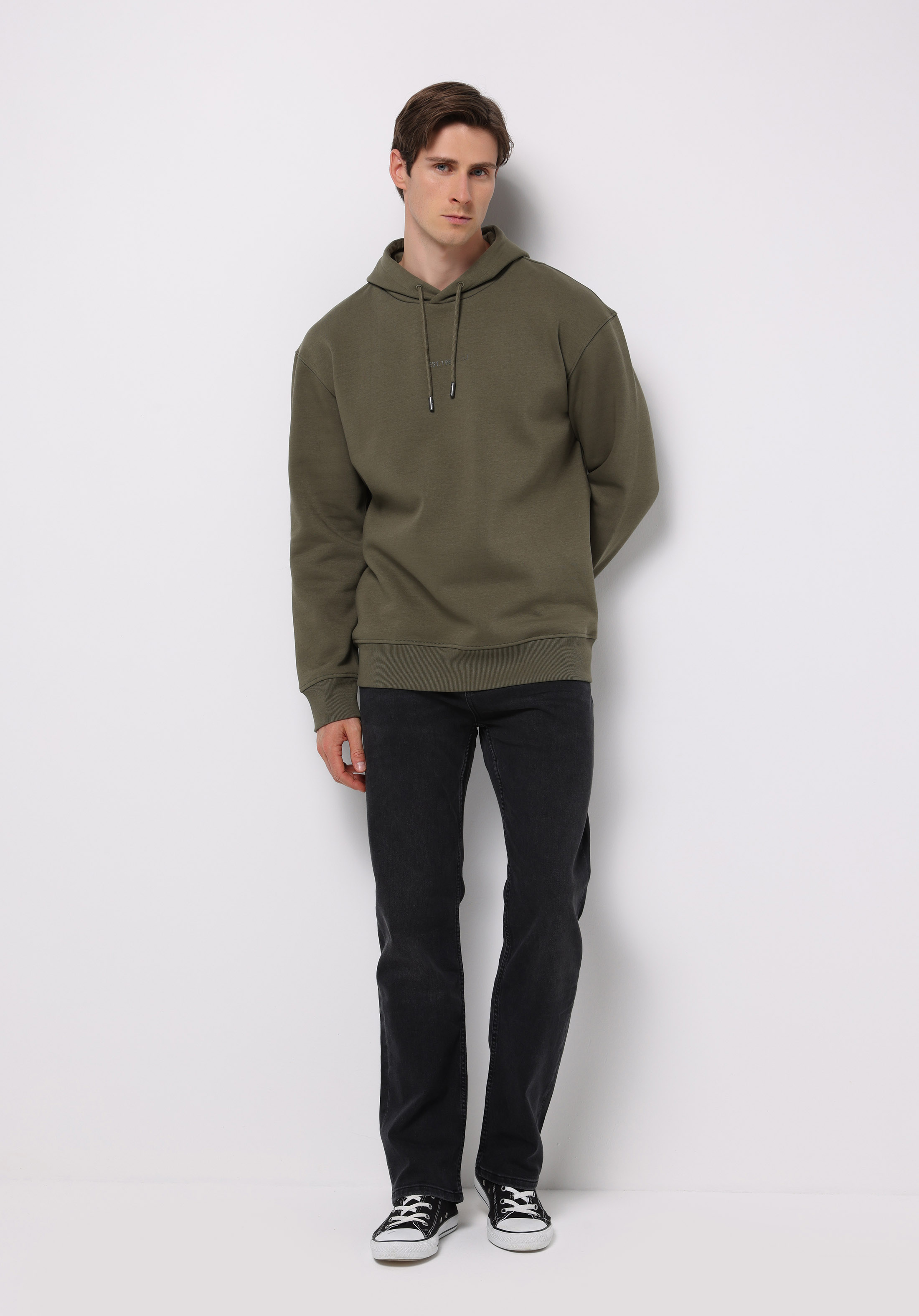 Comfort Fit   Erkek Yeşil Sweatshirt