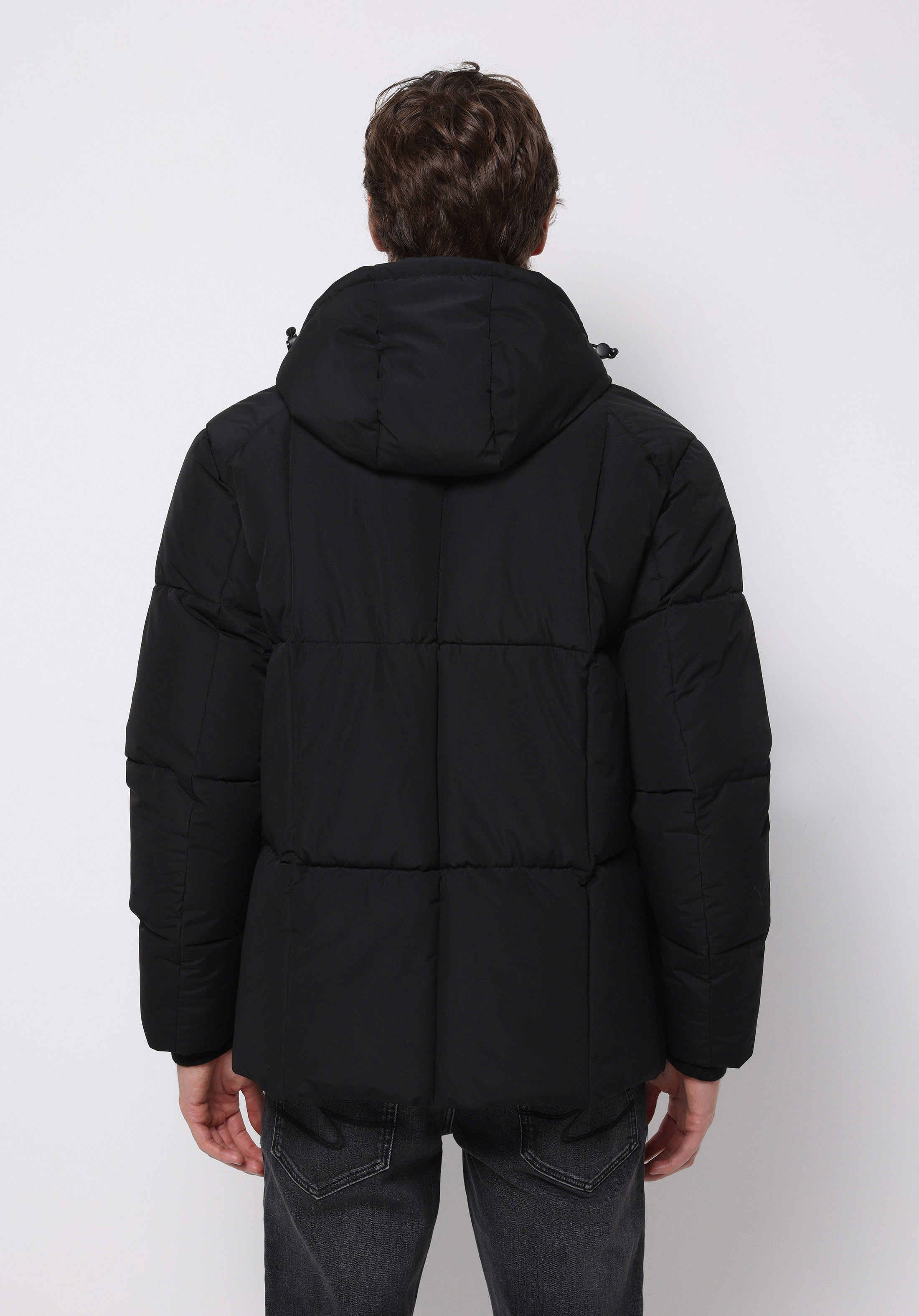 Slim Fit     Erkek Siyah Mont