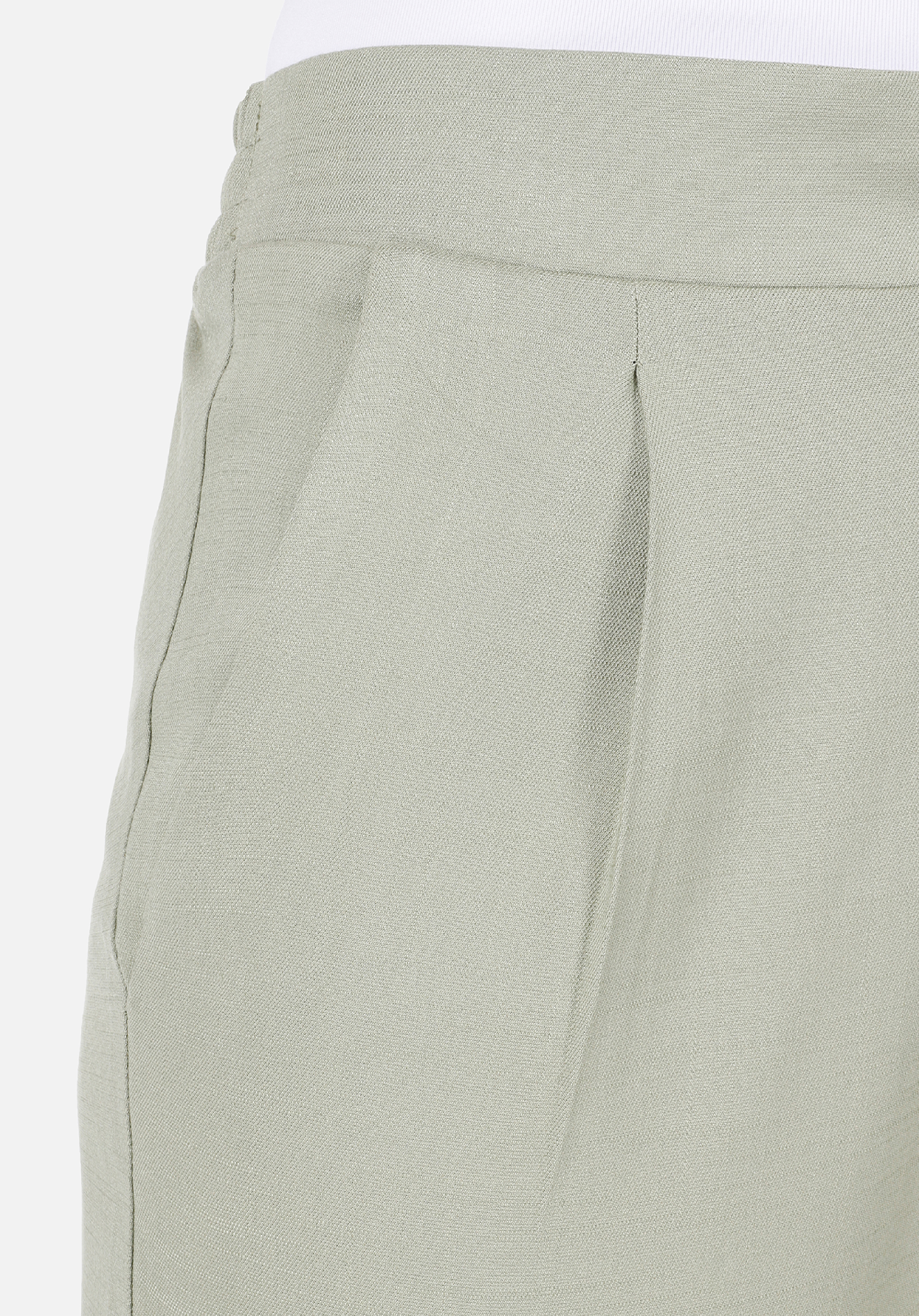 Regular Fit Yüksek Bel Düz Paça Kadın Yeşil  Pantolon