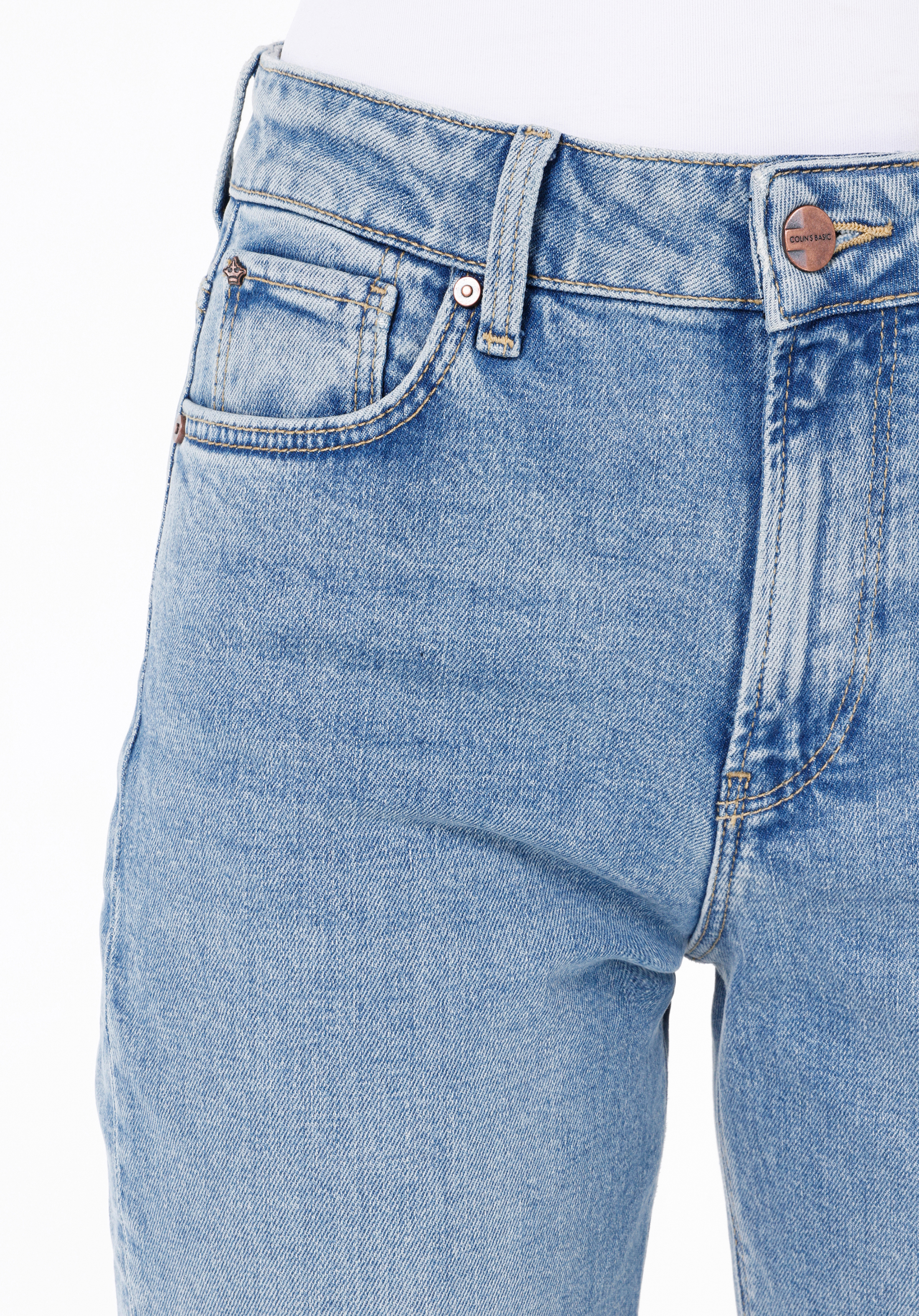 Mom Fit Yüksek Bel Daralan Paça Kadın İndigo Jean Pantolon