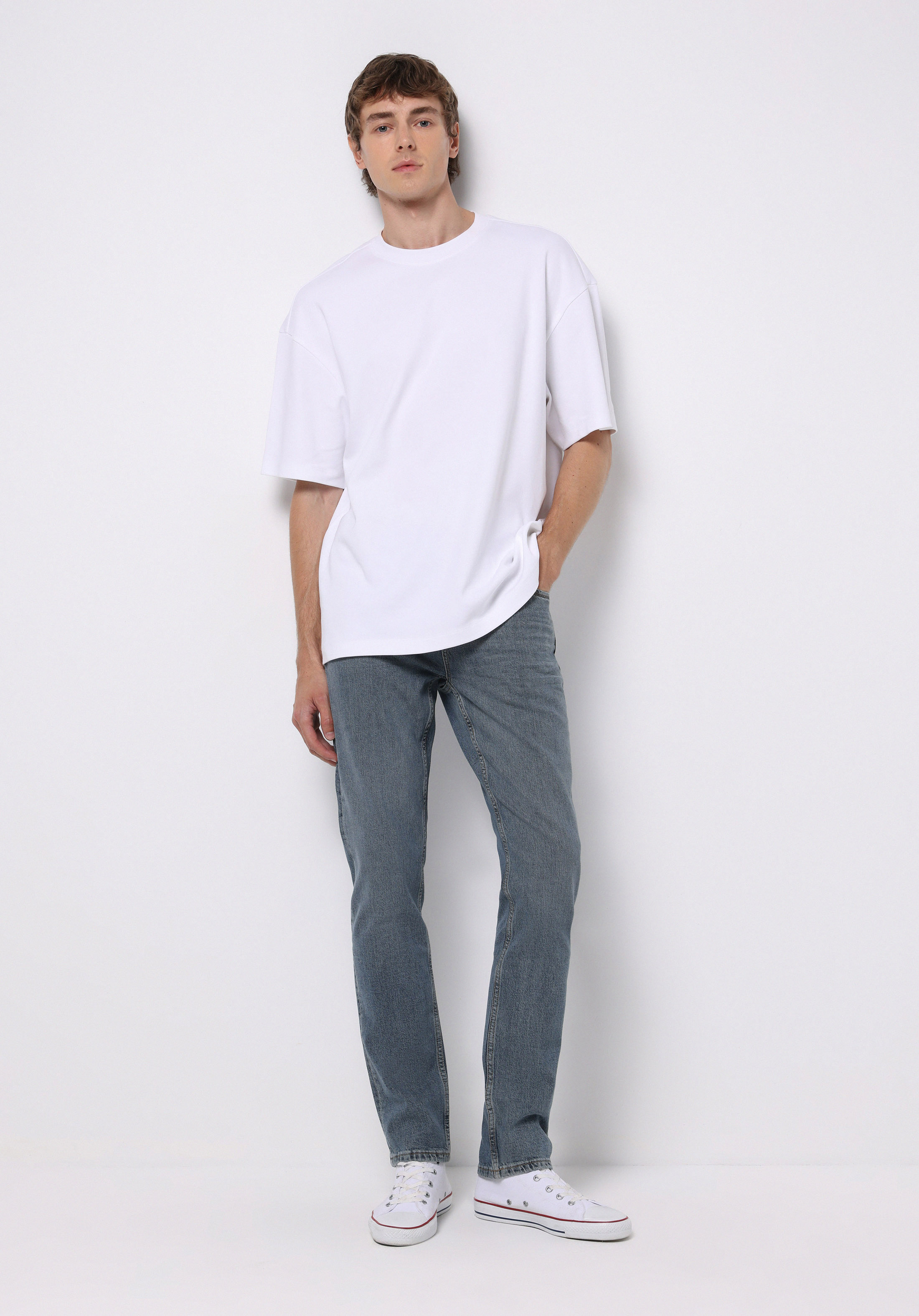Straight Fit   Erkek İndigo Jean Pantolon