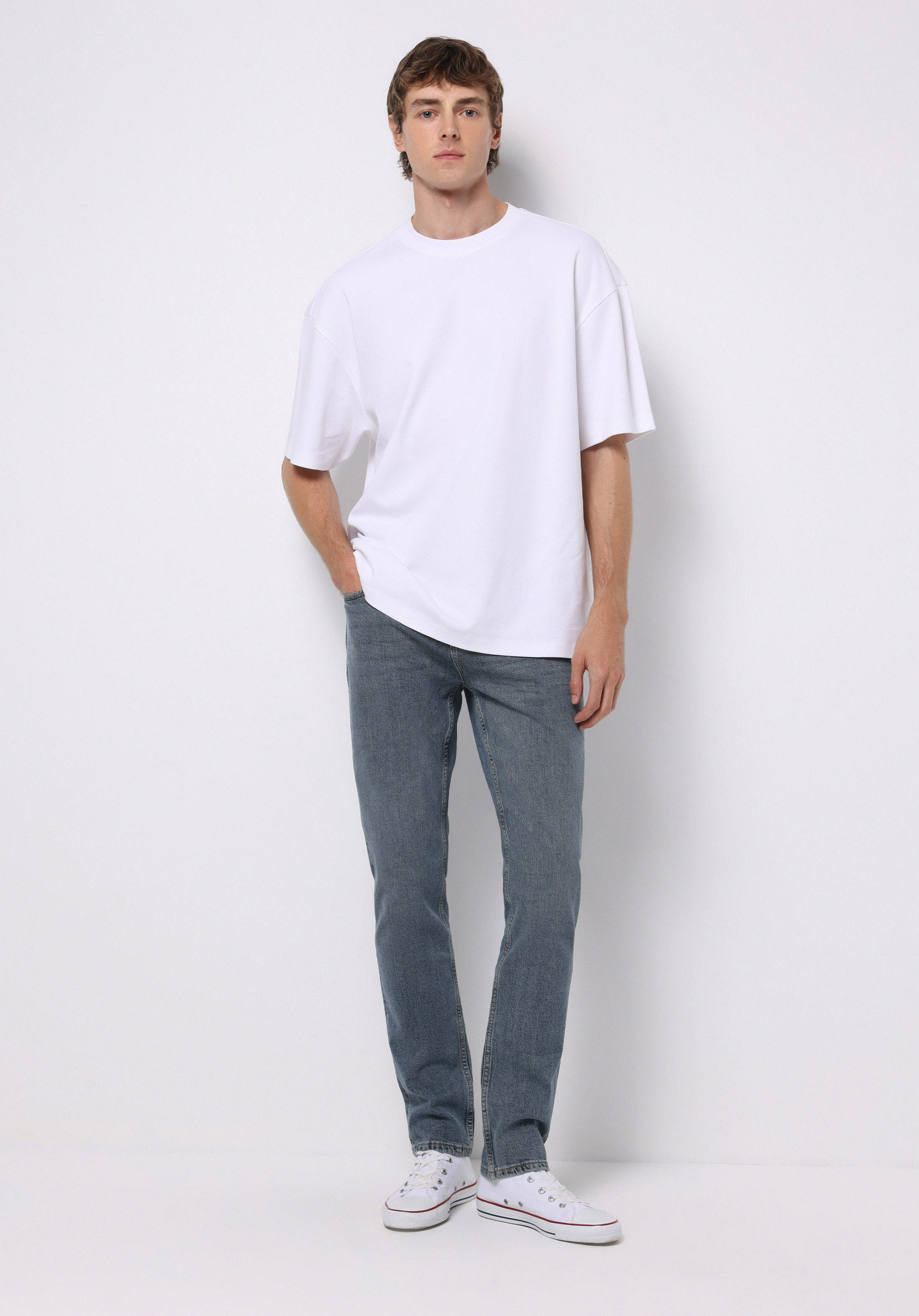 Straight Fit   Erkek İndigo Jean Pantolon