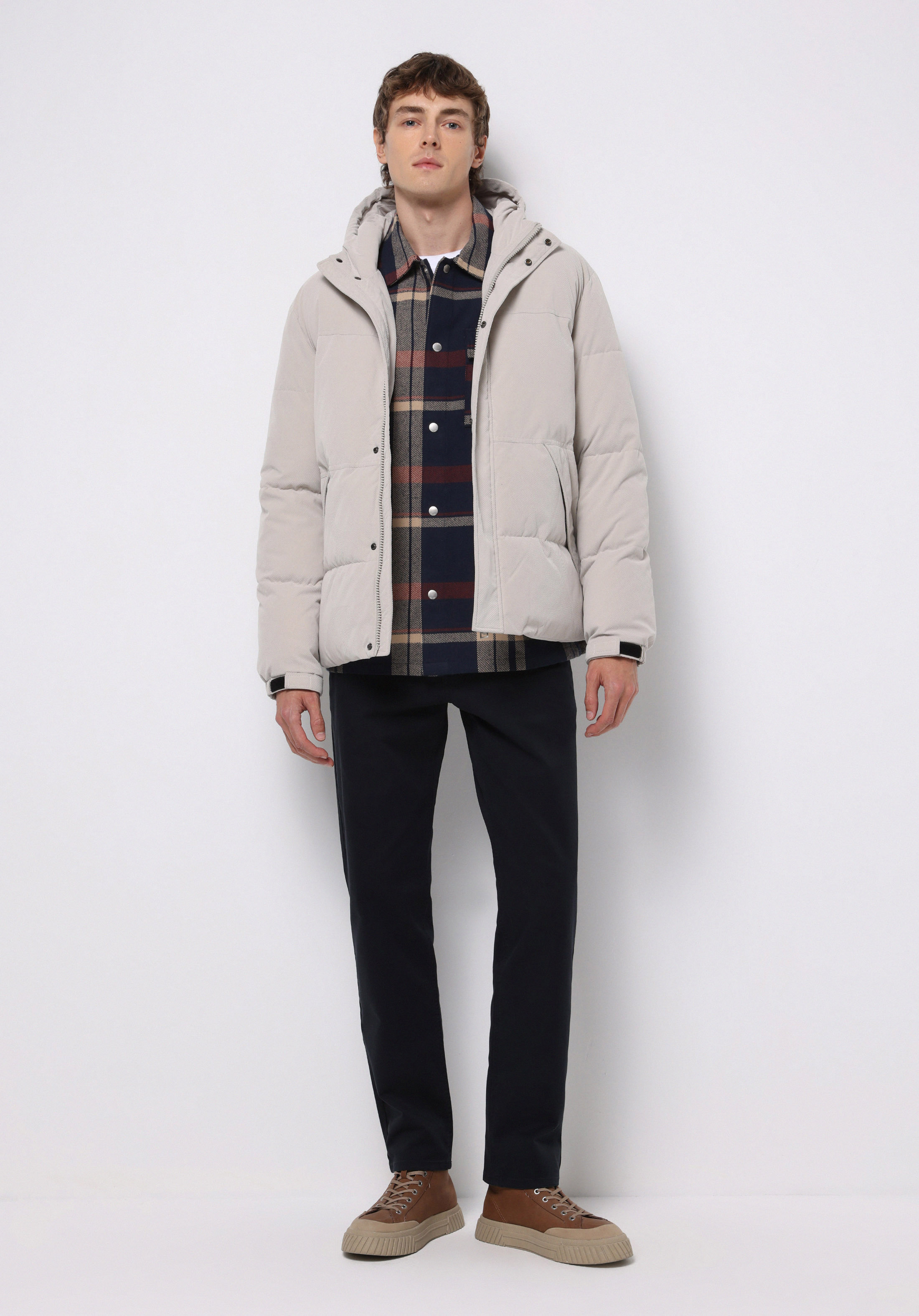 Regular Fit     Erkek Ekru Mont