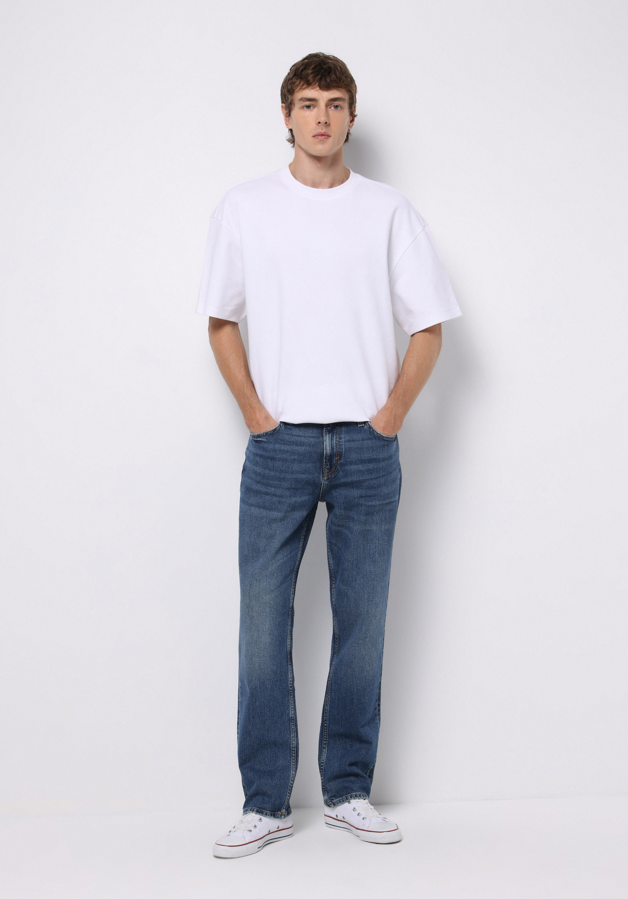 Regular Fit   Erkek İndigo Jean Pantolon