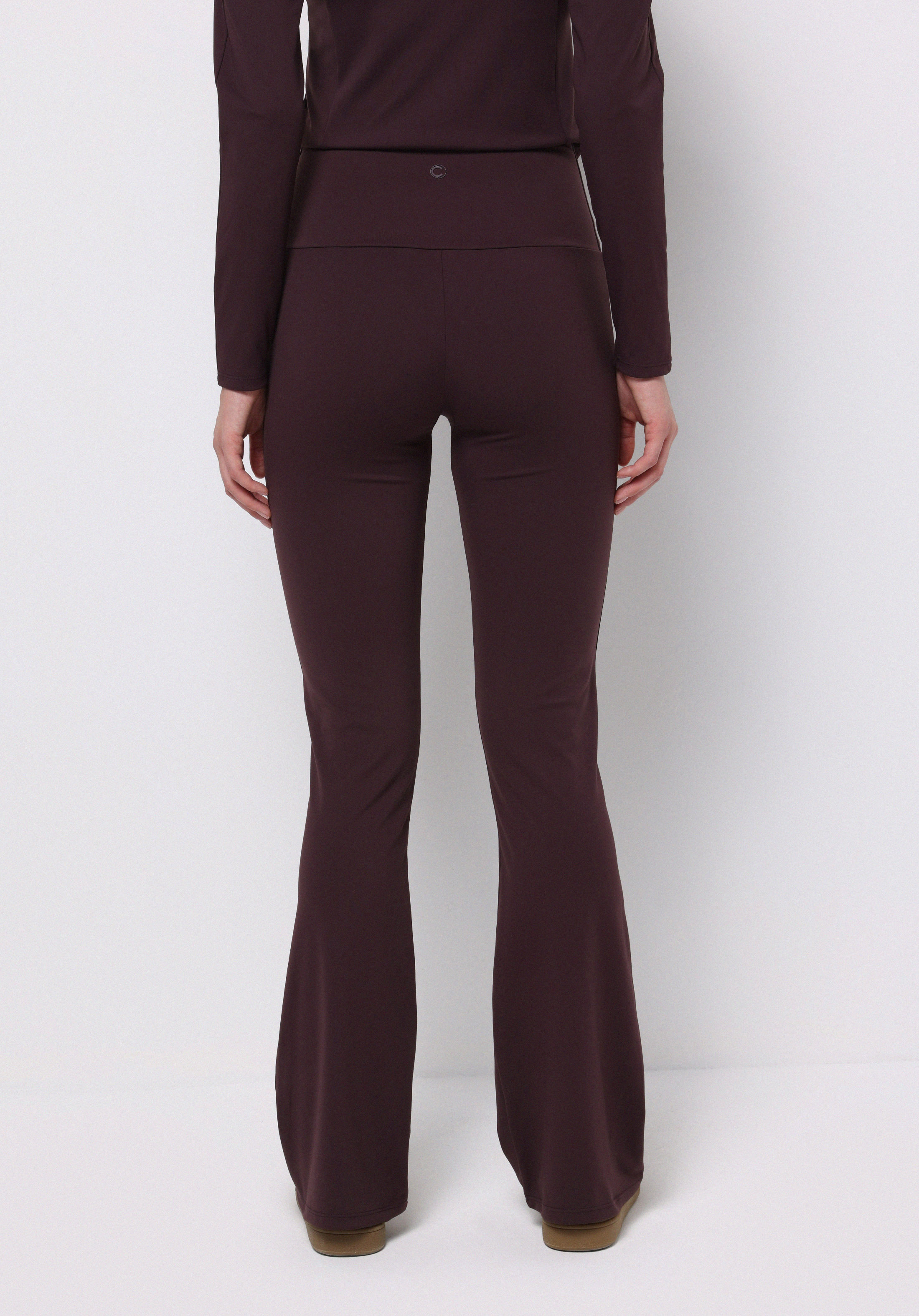 Slim Fit   Kadın Mor Örme Tayt