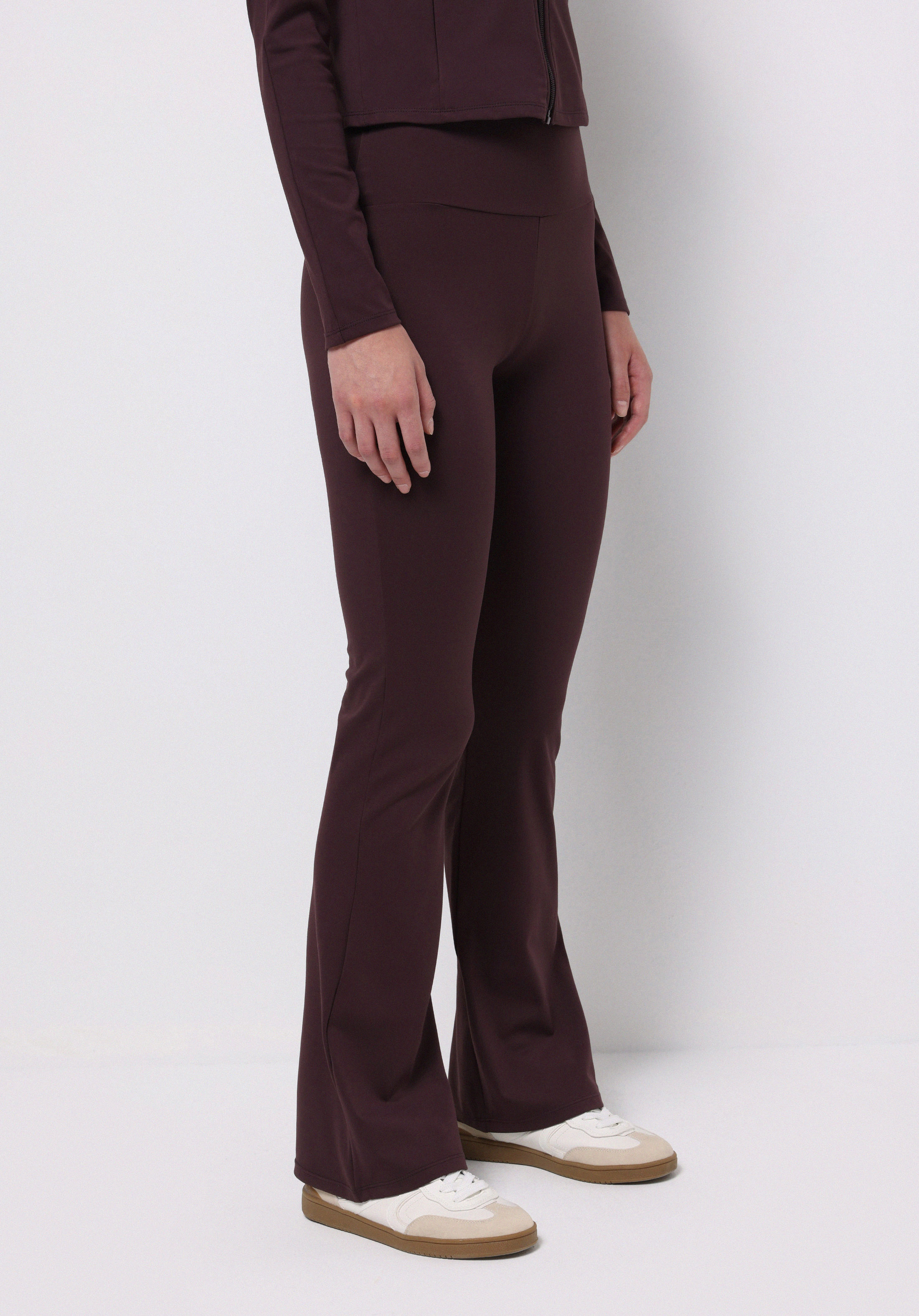 Slim Fit   Kadın Mor Örme Tayt