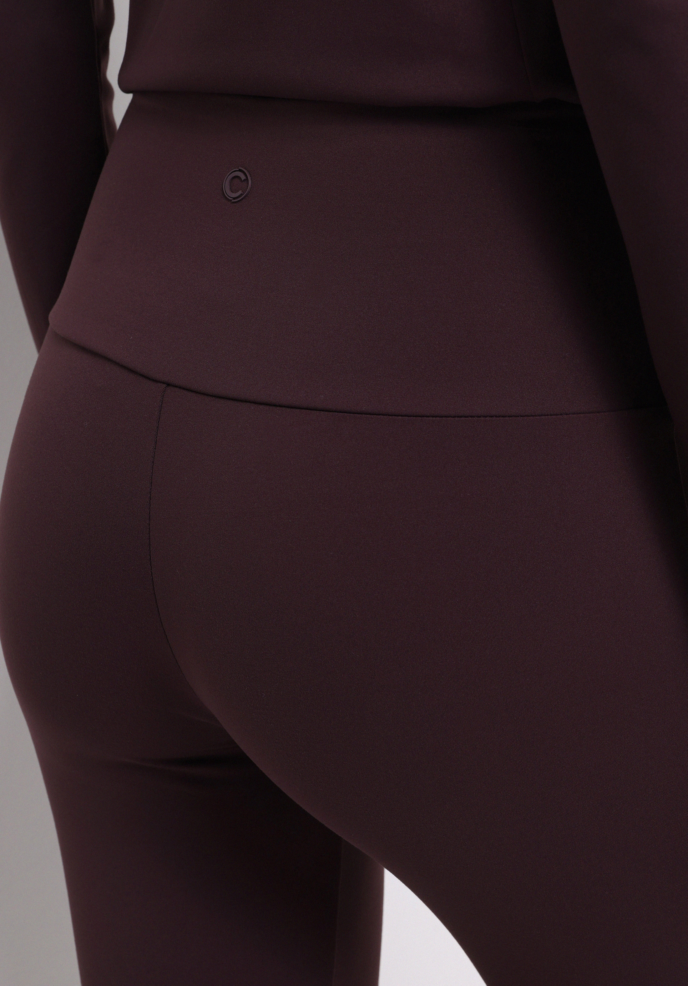 Slim Fit   Kadın Mor Örme Tayt