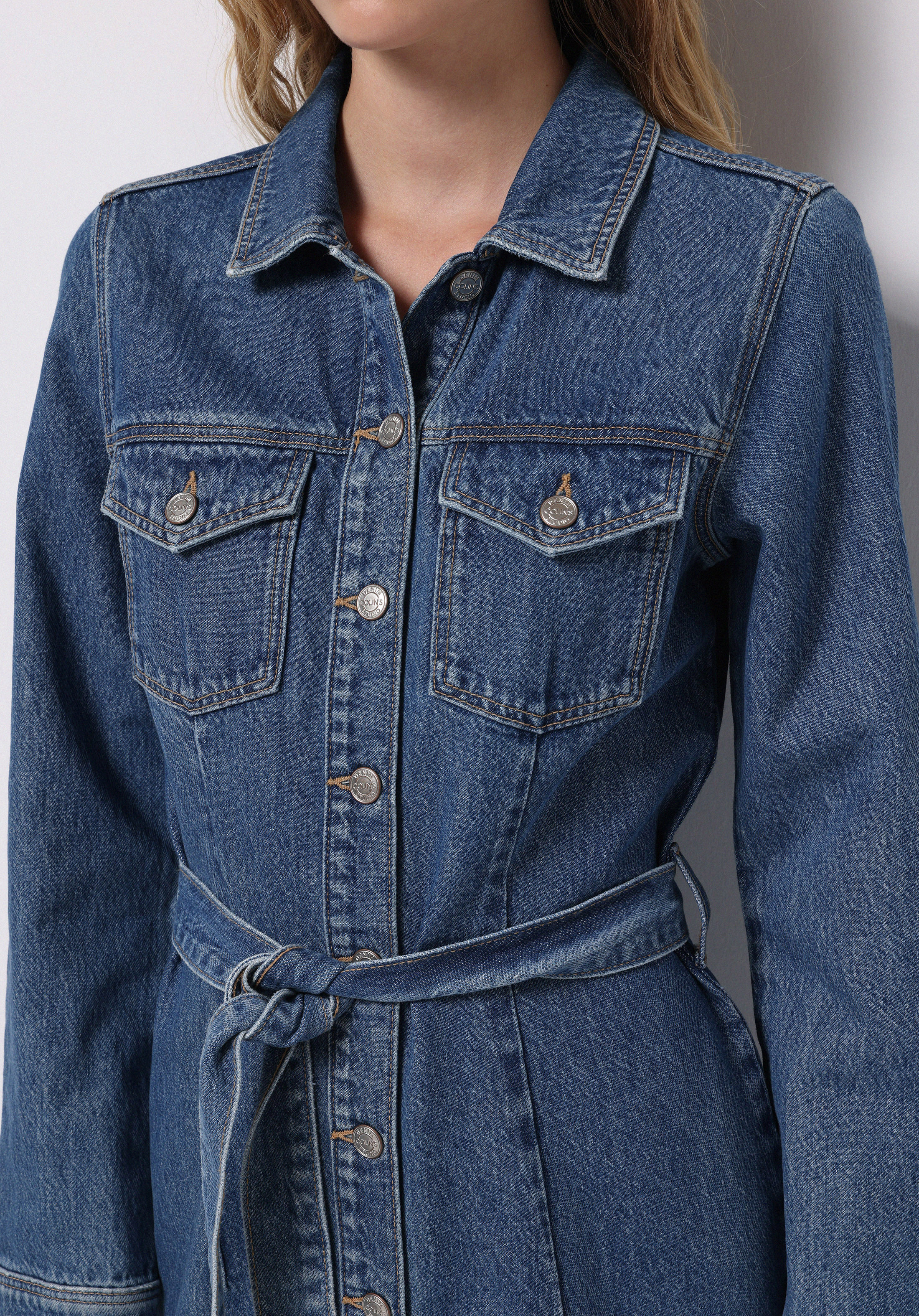 Slim Fit Düz Kadın Mavi Kolsuz Elbise