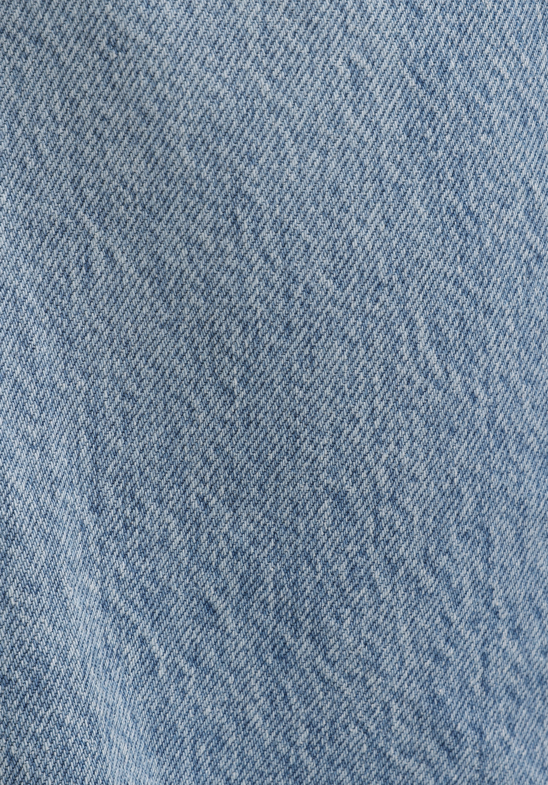 Straight Fit Orta Bel Tam Boy Paça Kadın İndigo Jean Pantolon