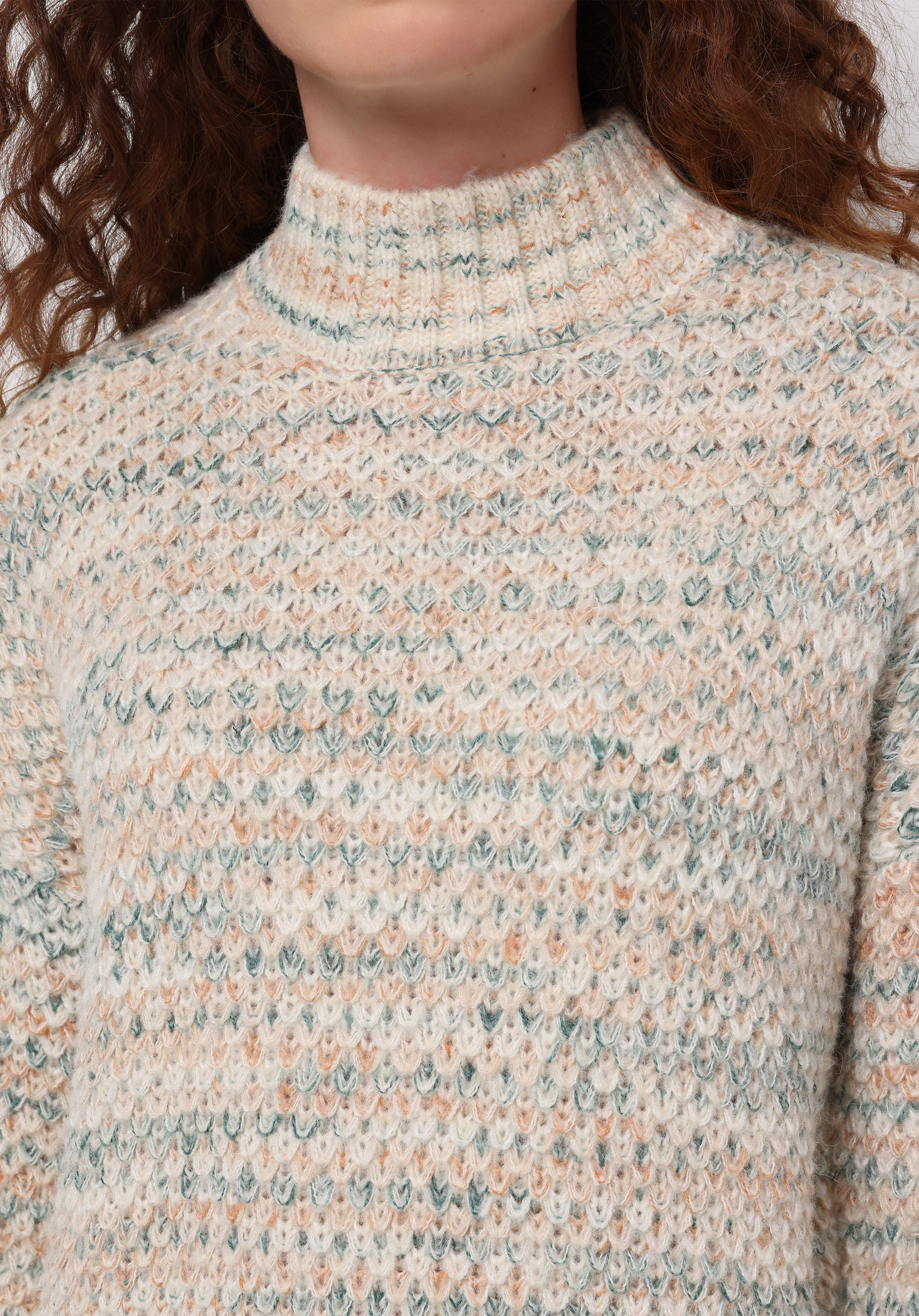 Regular Fit Yuvarlak Yaka Düz Kadın Çok Renkli Kazak