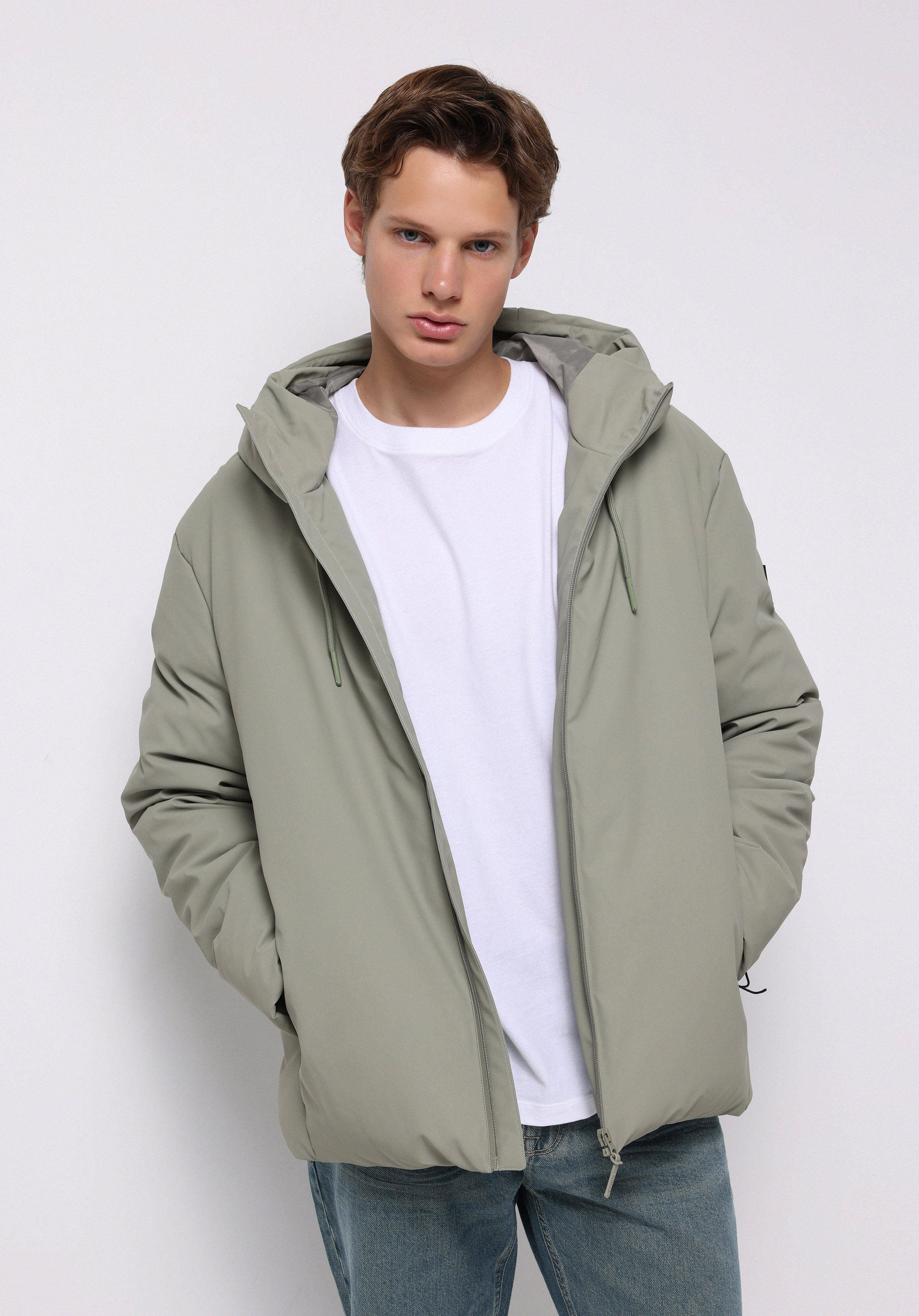 Regular Fit     Erkek Yeşil Mont