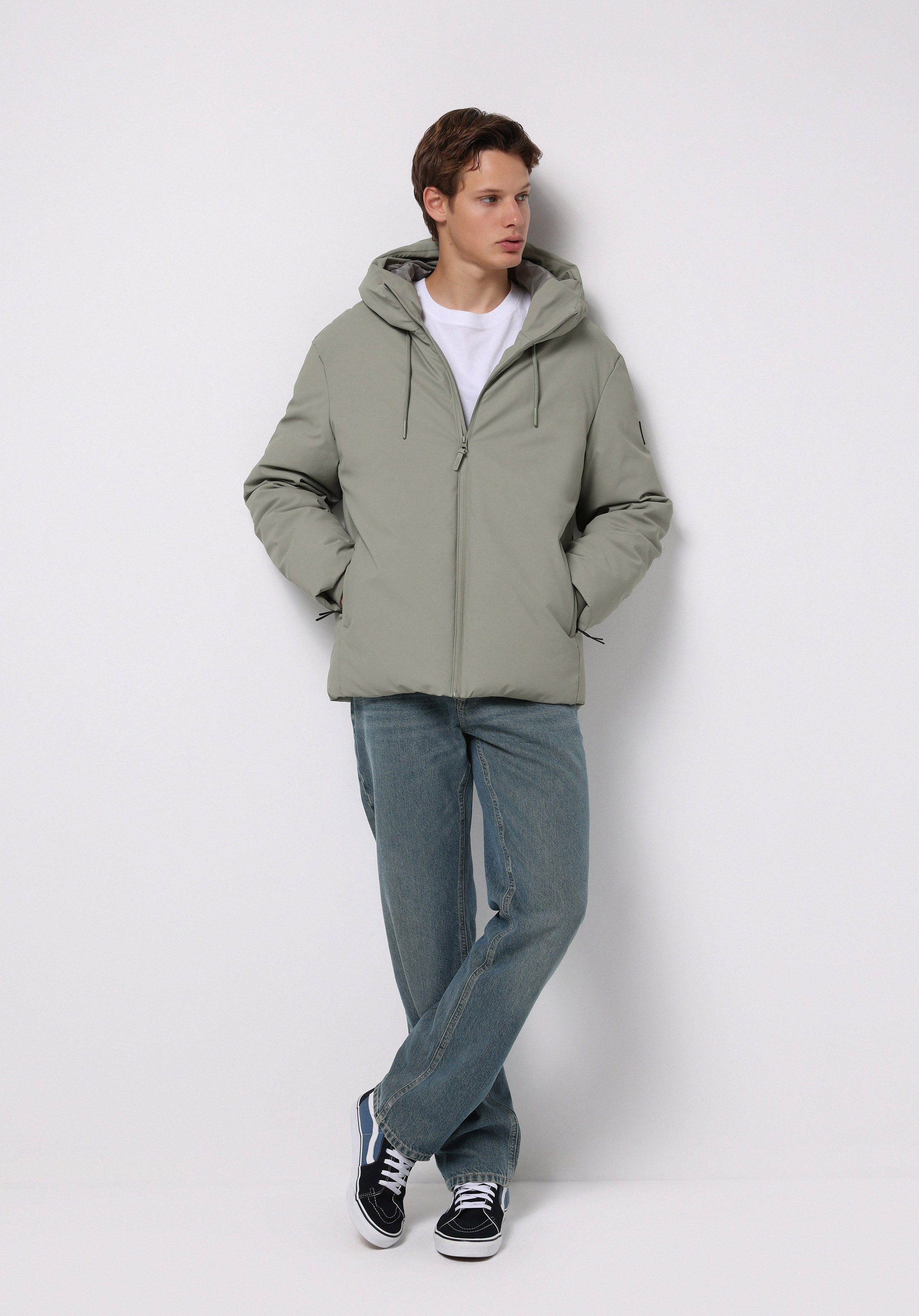 Regular Fit     Erkek Yeşil Mont