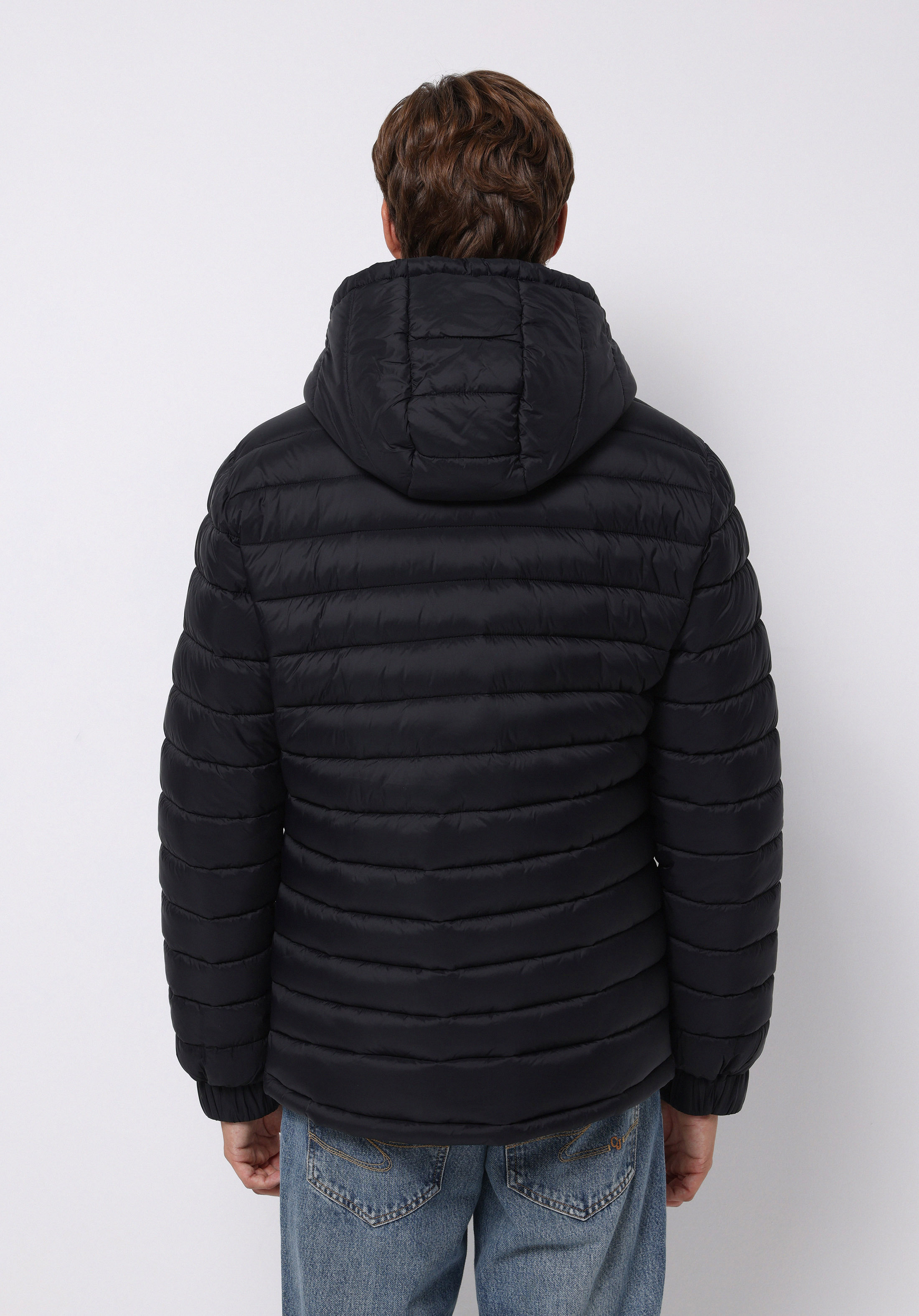 Slim Fit     Erkek Siyah Mont