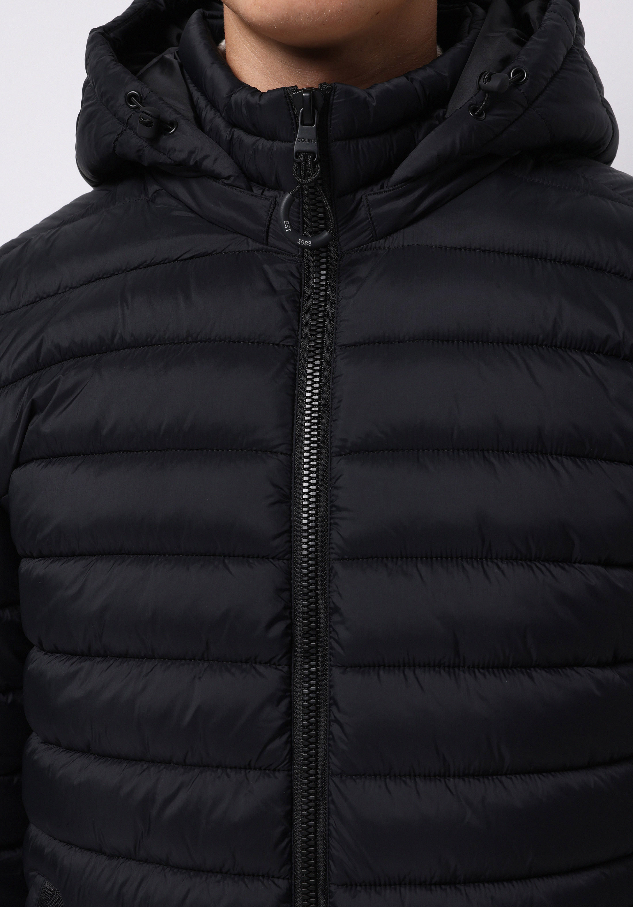 Slim Fit     Erkek Siyah Mont