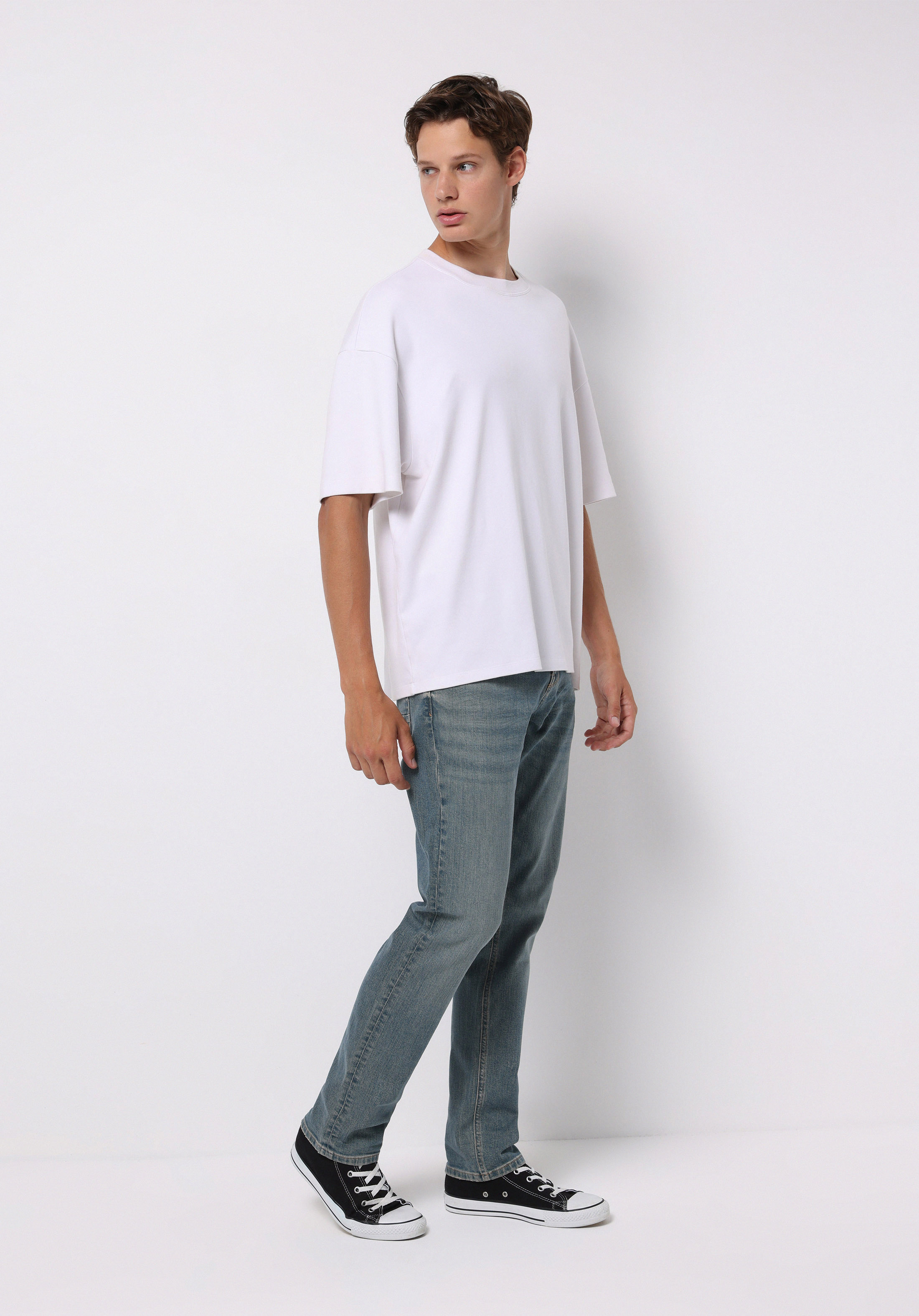 Straight Fit   Erkek İndigo Jean Pantolon