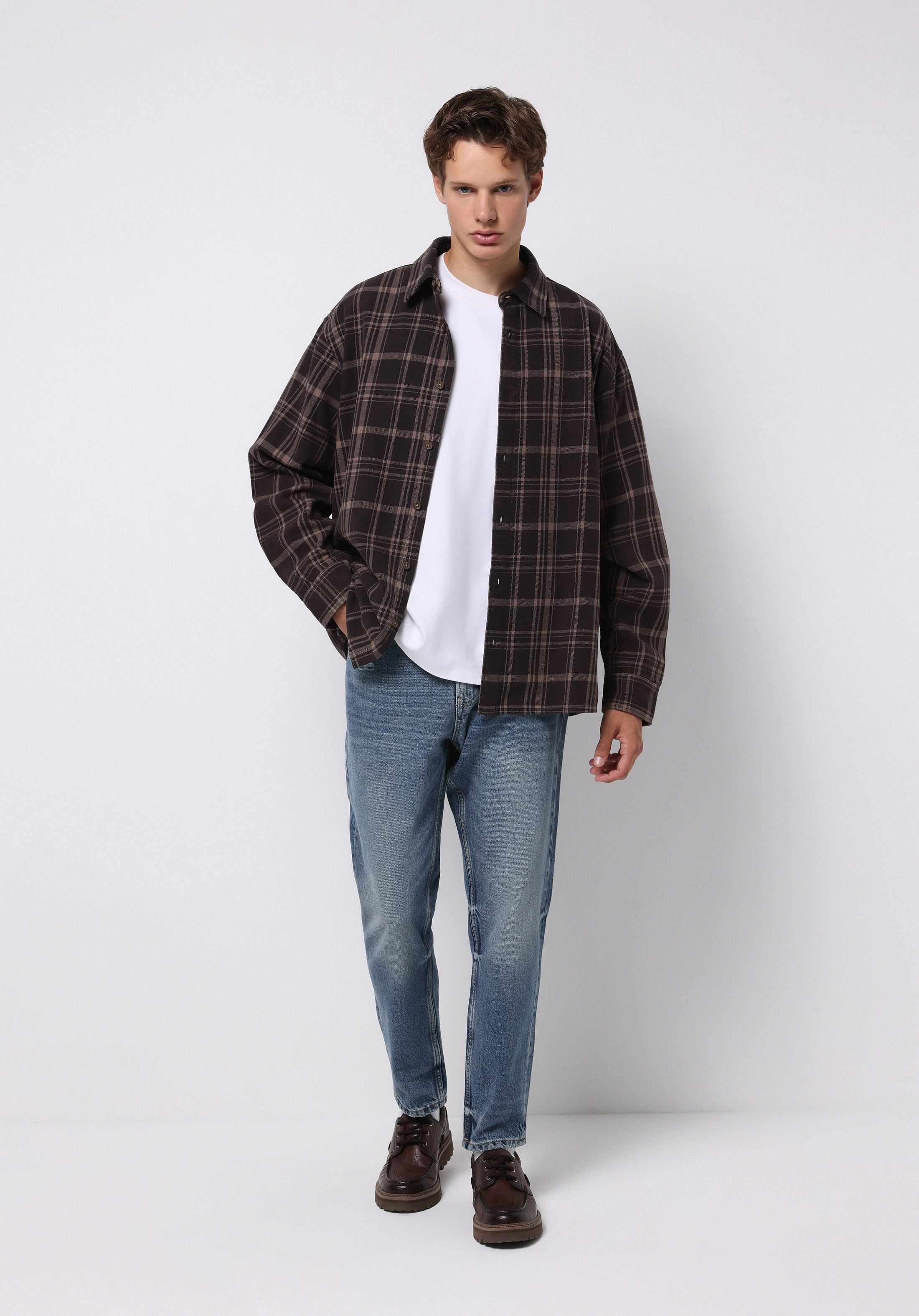 Loose Tapered Fit   Erkek İndigo Jean Pantolon