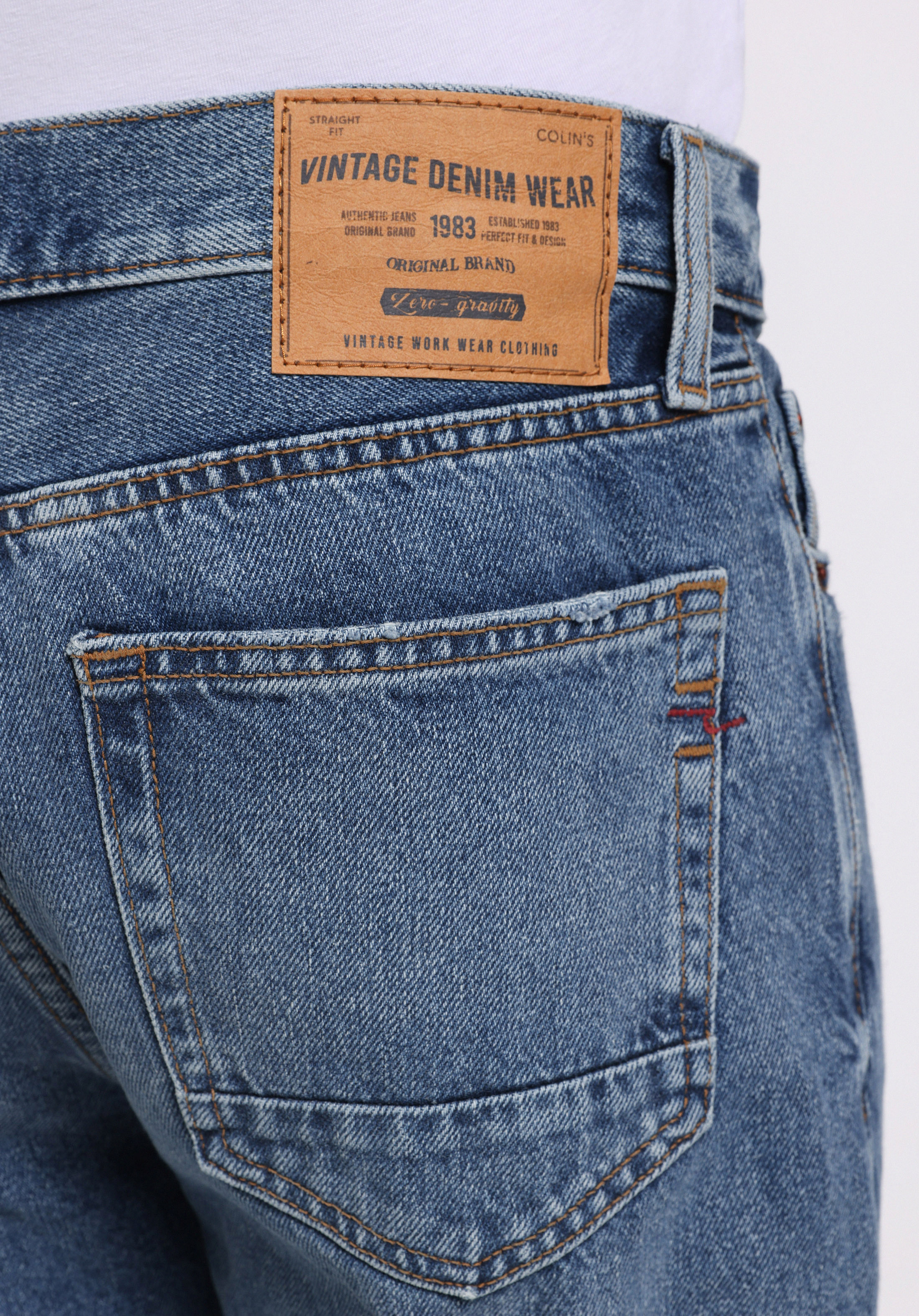 Loose Tapered Fit   Erkek İndigo Jean Pantolon