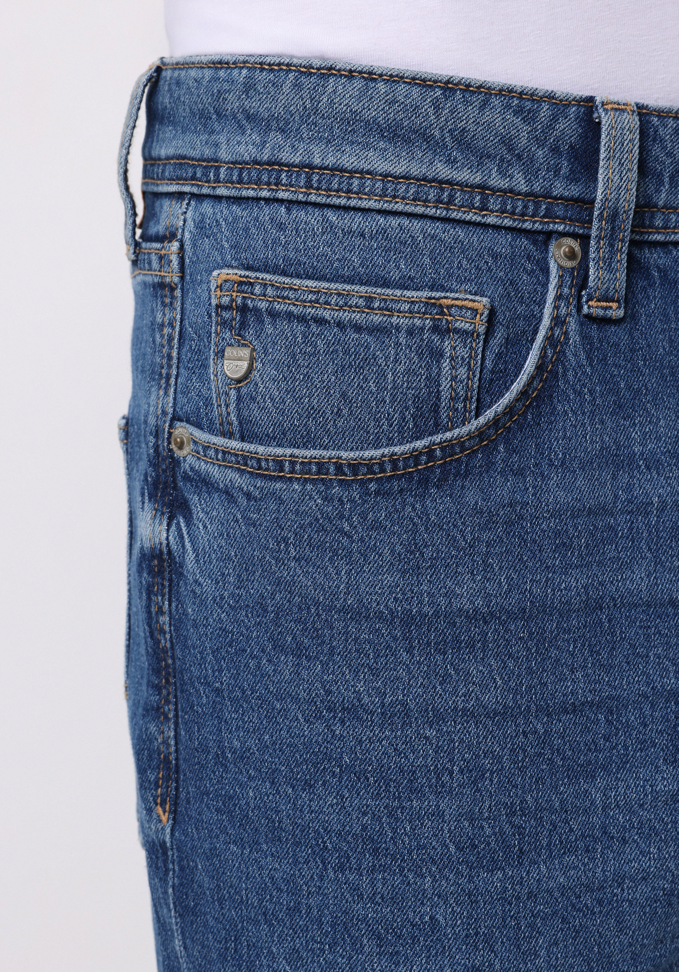 Loose Straight Fit   Erkek İndigo Jean Pantolon